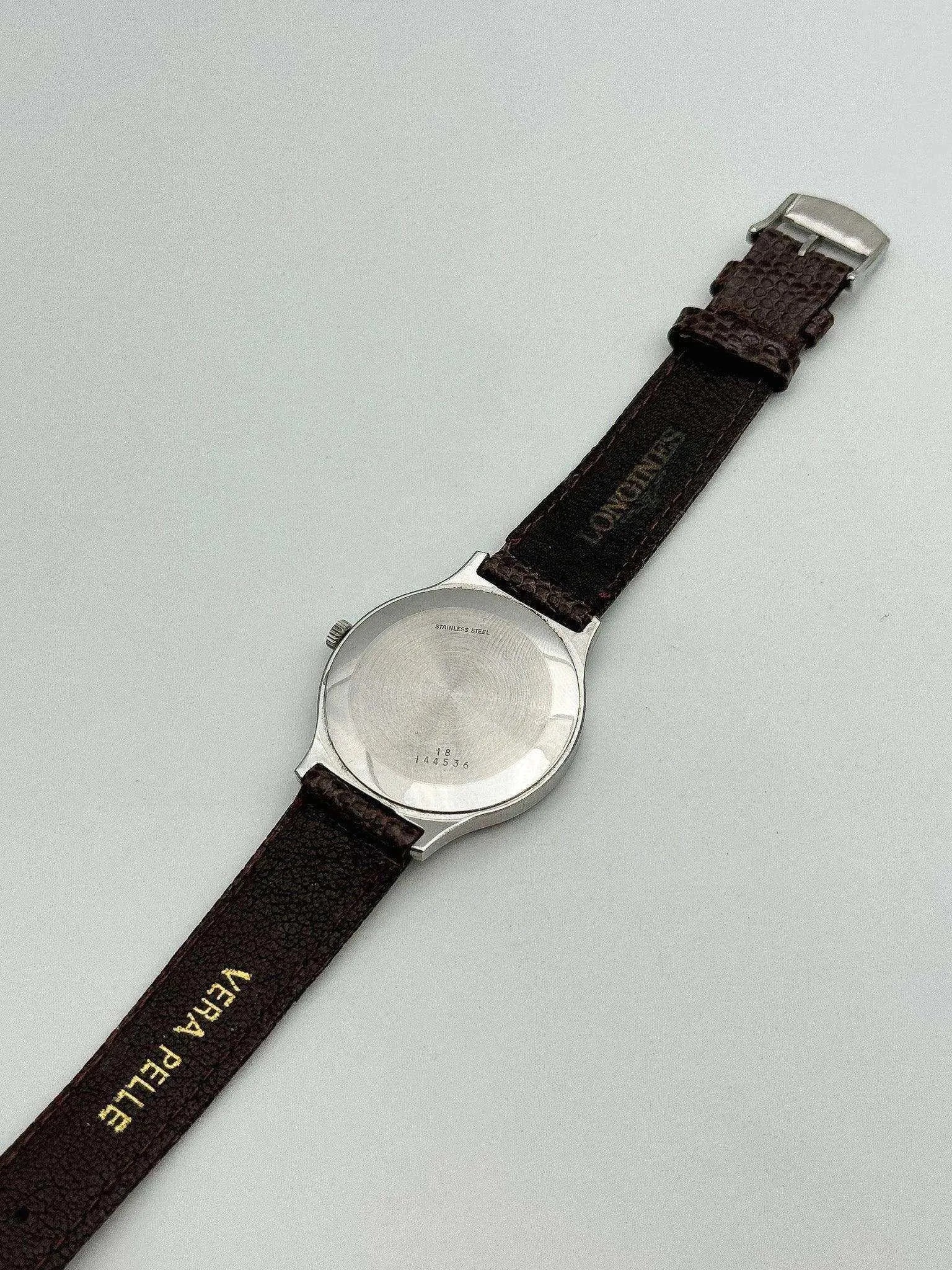 Longines - Flagship Acier Index Romain Patine - 1970s - Atelier Victor - Vintage Shop