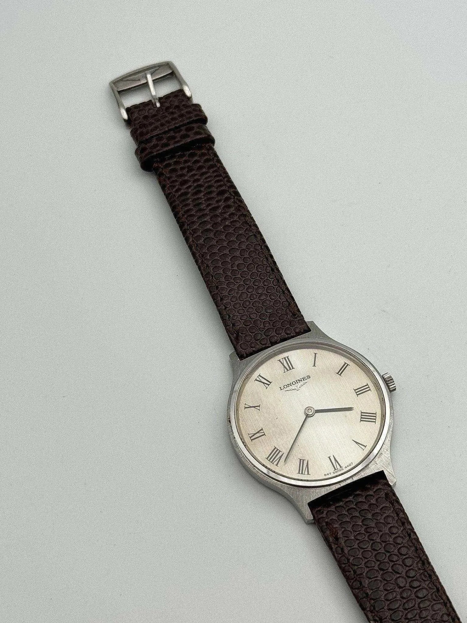 Longines - Flagship Acier Index Romain Patine - 1970s - Atelier Victor - Vintage Shop