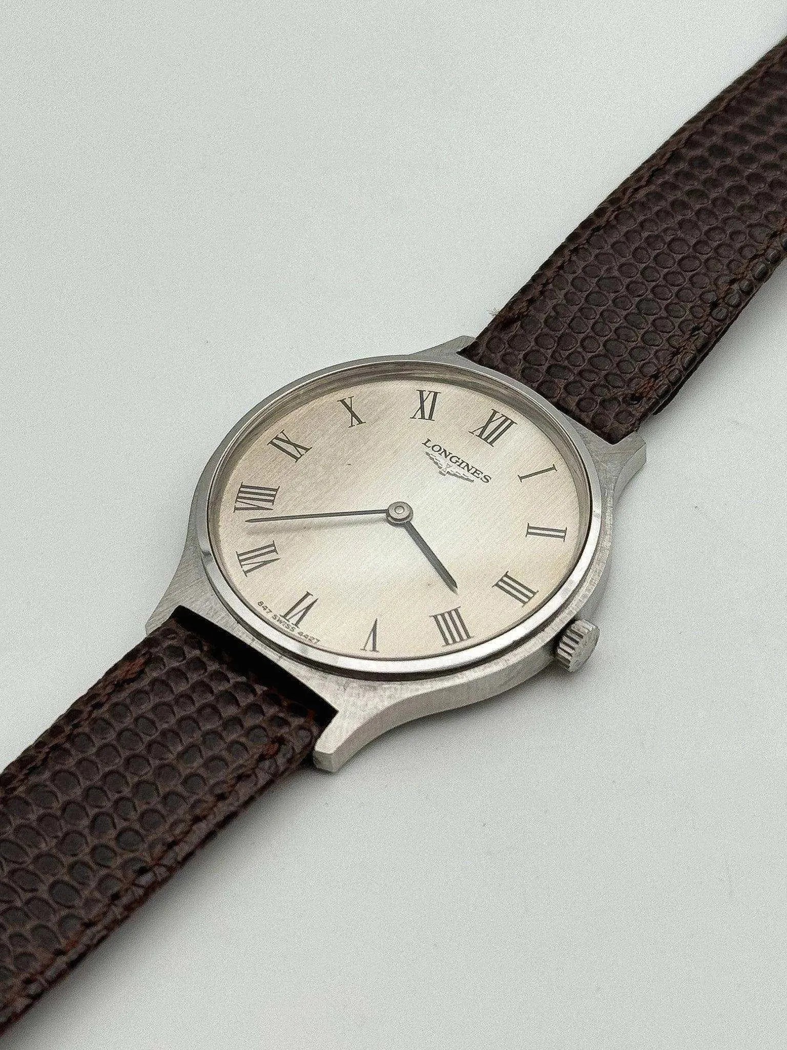 Longines - Flagship Acier Index Romain Patine - 1970s - Atelier Victor - Vintage Shop