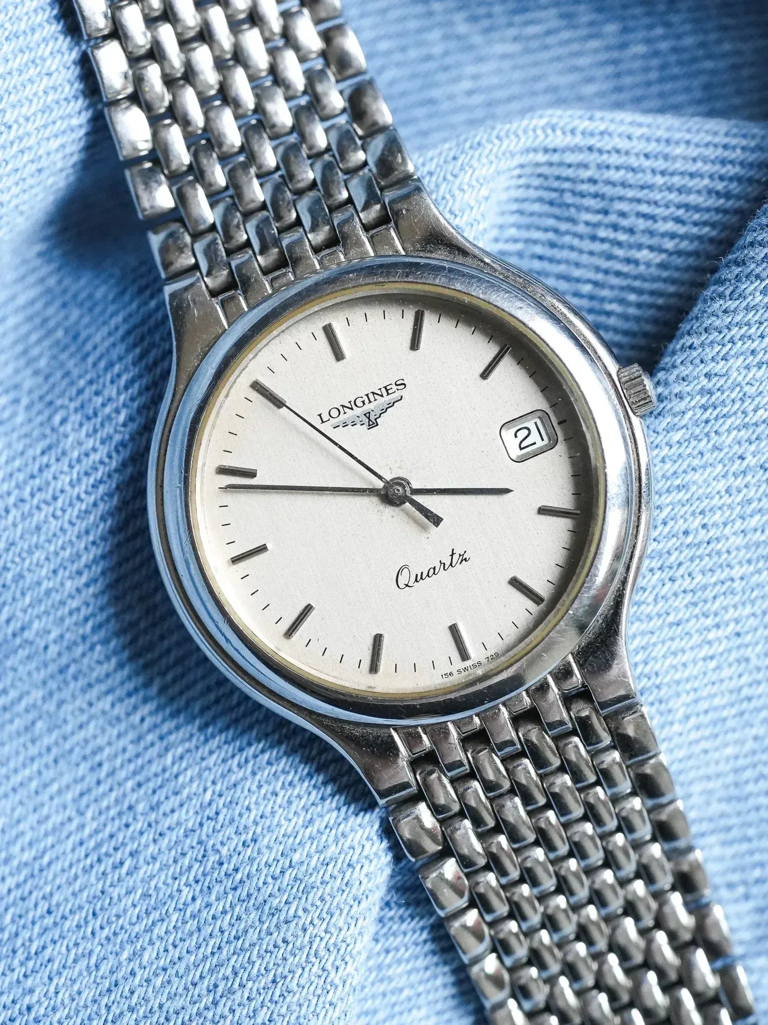 Longines - Flagship Grain de Riz Patine Argent - 1990s - Atelier Victor