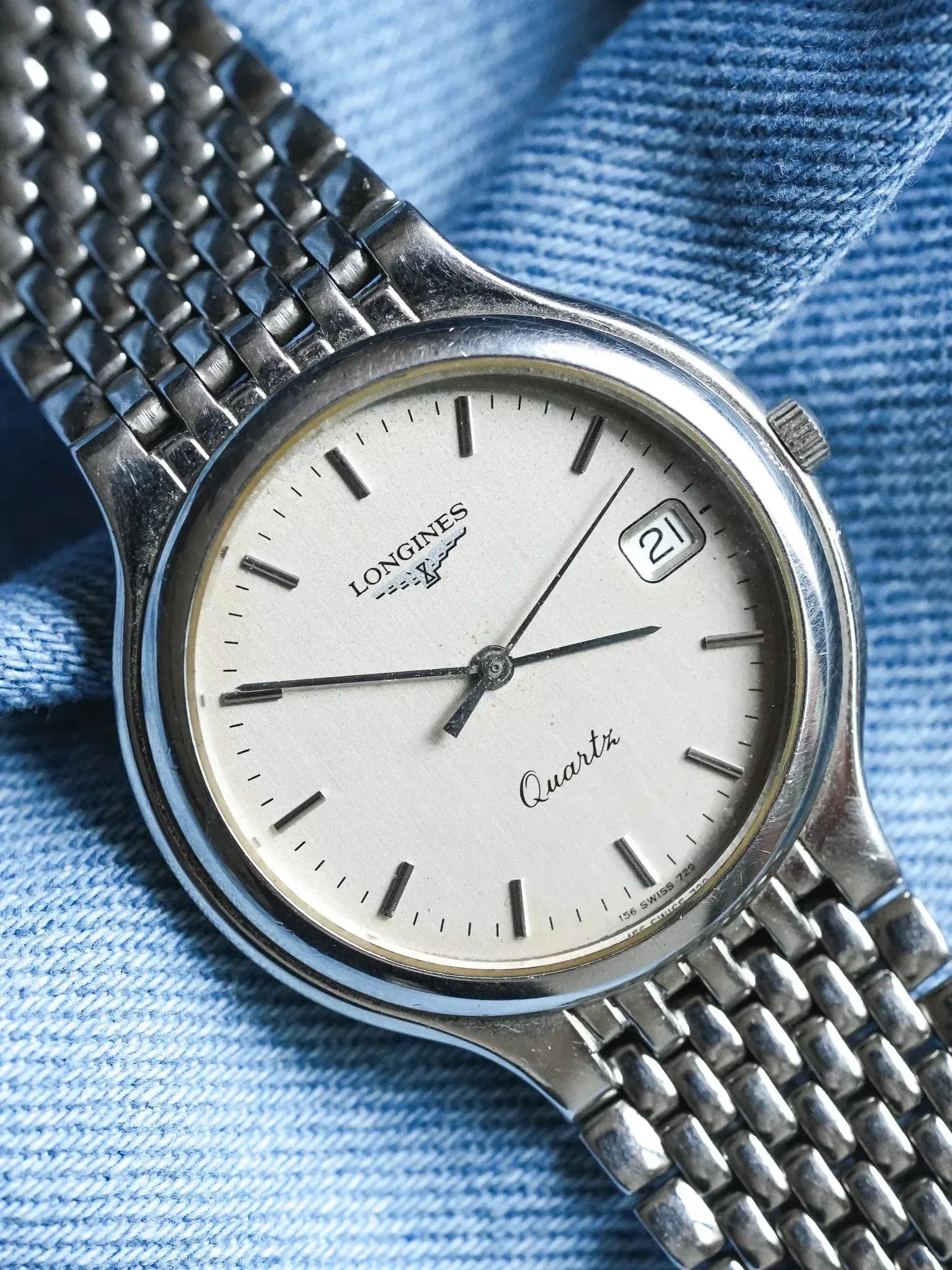 Longines - Flagship Grain de Riz Patine Argent - 1990s - Atelier Victor