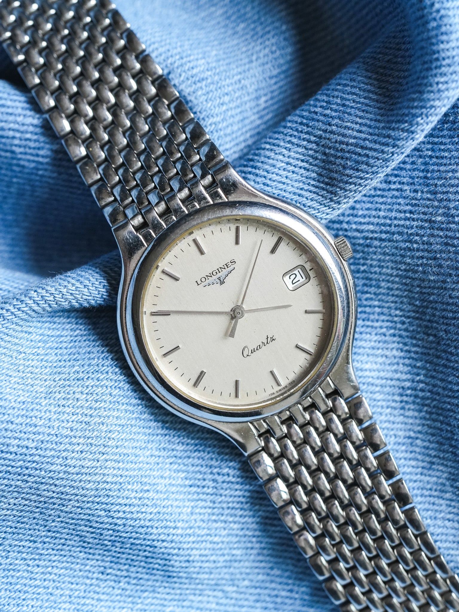 Longines - Flagship Grain de Riz Patine Argent - 1990s - Atelier Victor - Vintage Shop
