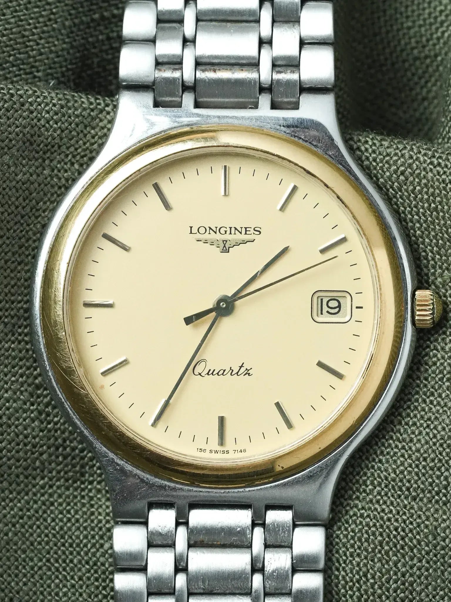 Longines - Flagship Maille Acier Cadran Lunette Or - 1980s - Atelier Victor