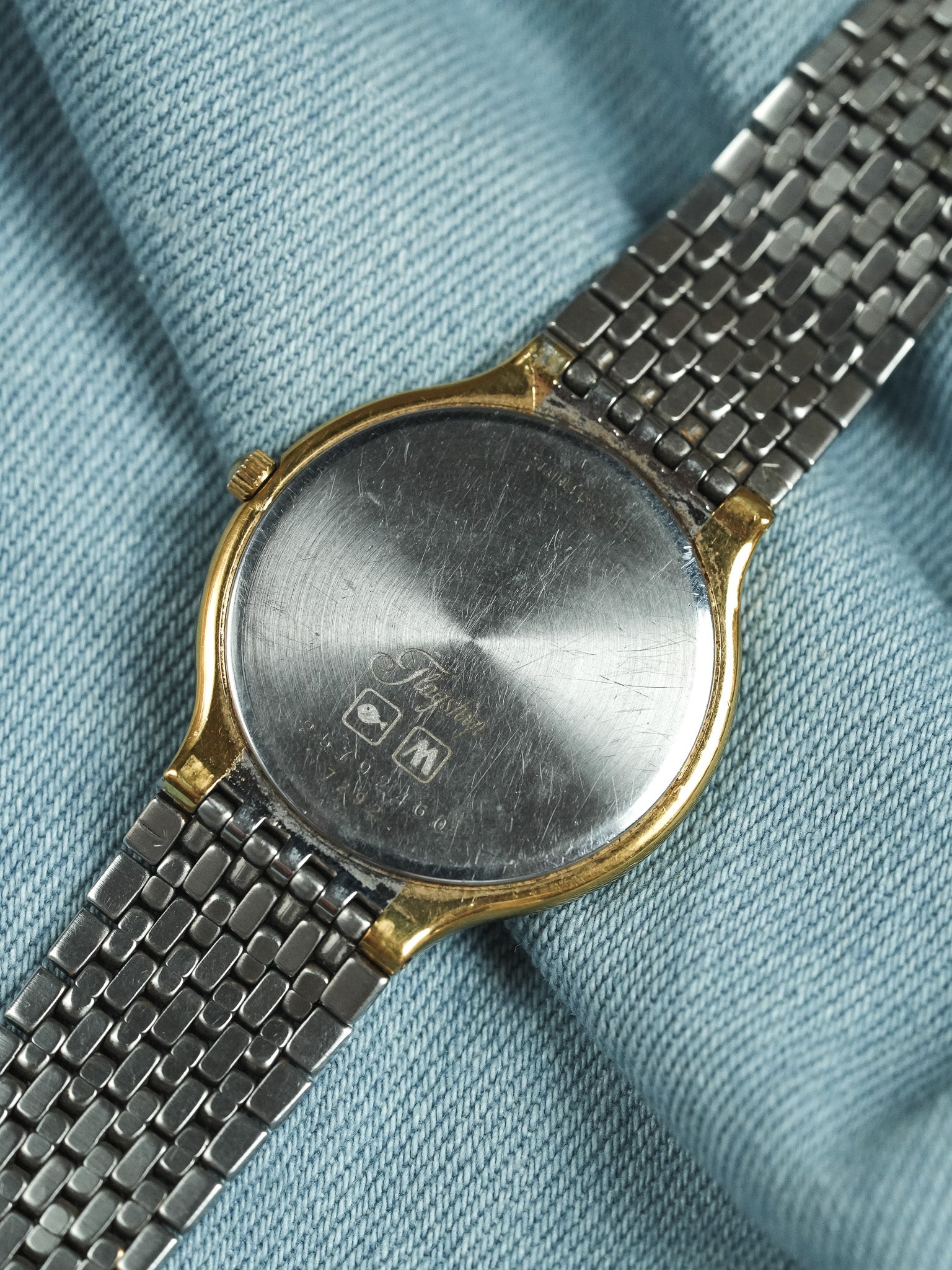 Longines - Flagship Slim Ronde Or Maille Acier - 1980s - Atelier Victor - Vintage Shop