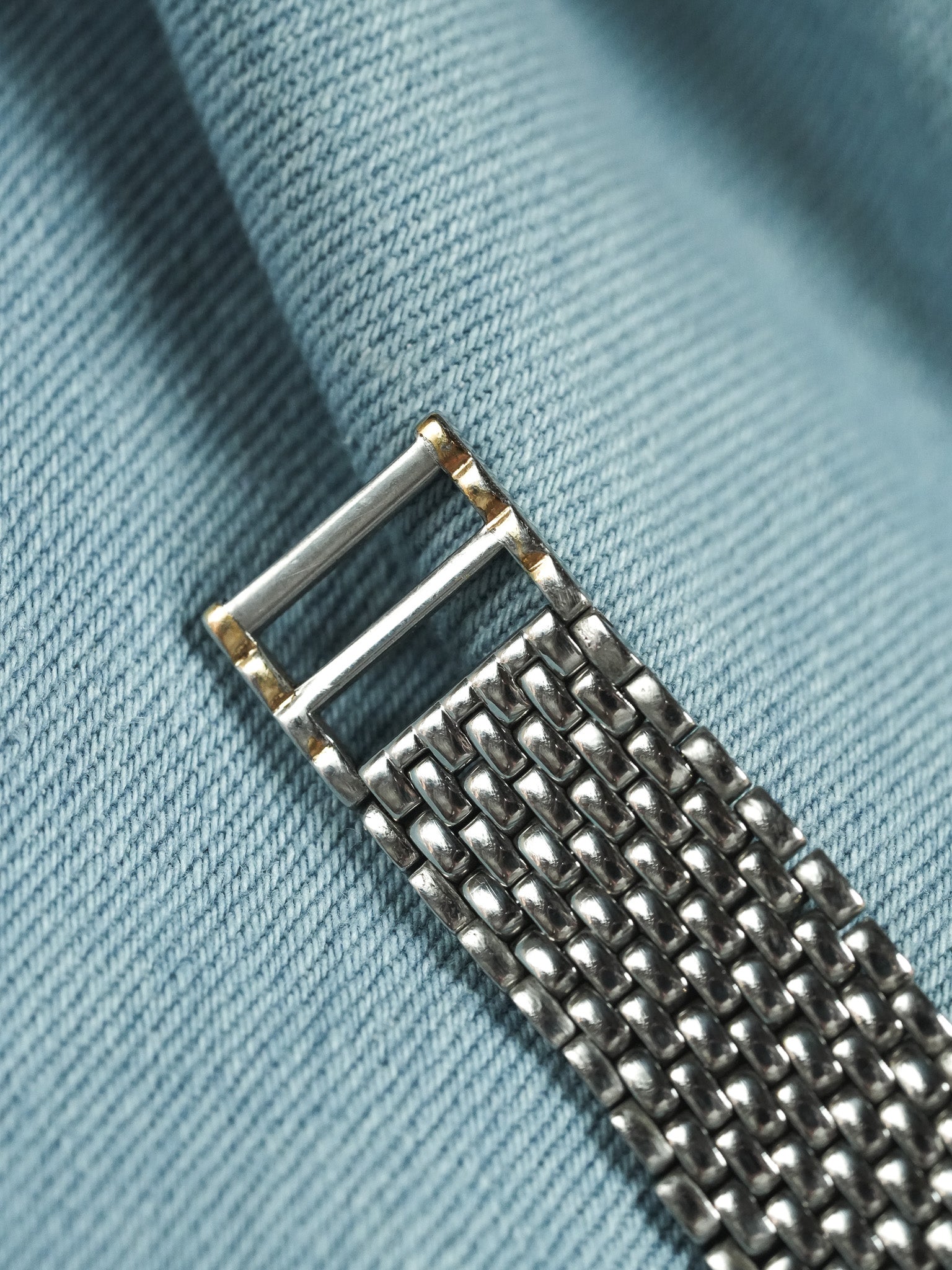 Longines - Flagship Slim Ronde Or Maille Acier - 1980s - Atelier Victor - Vintage Shop