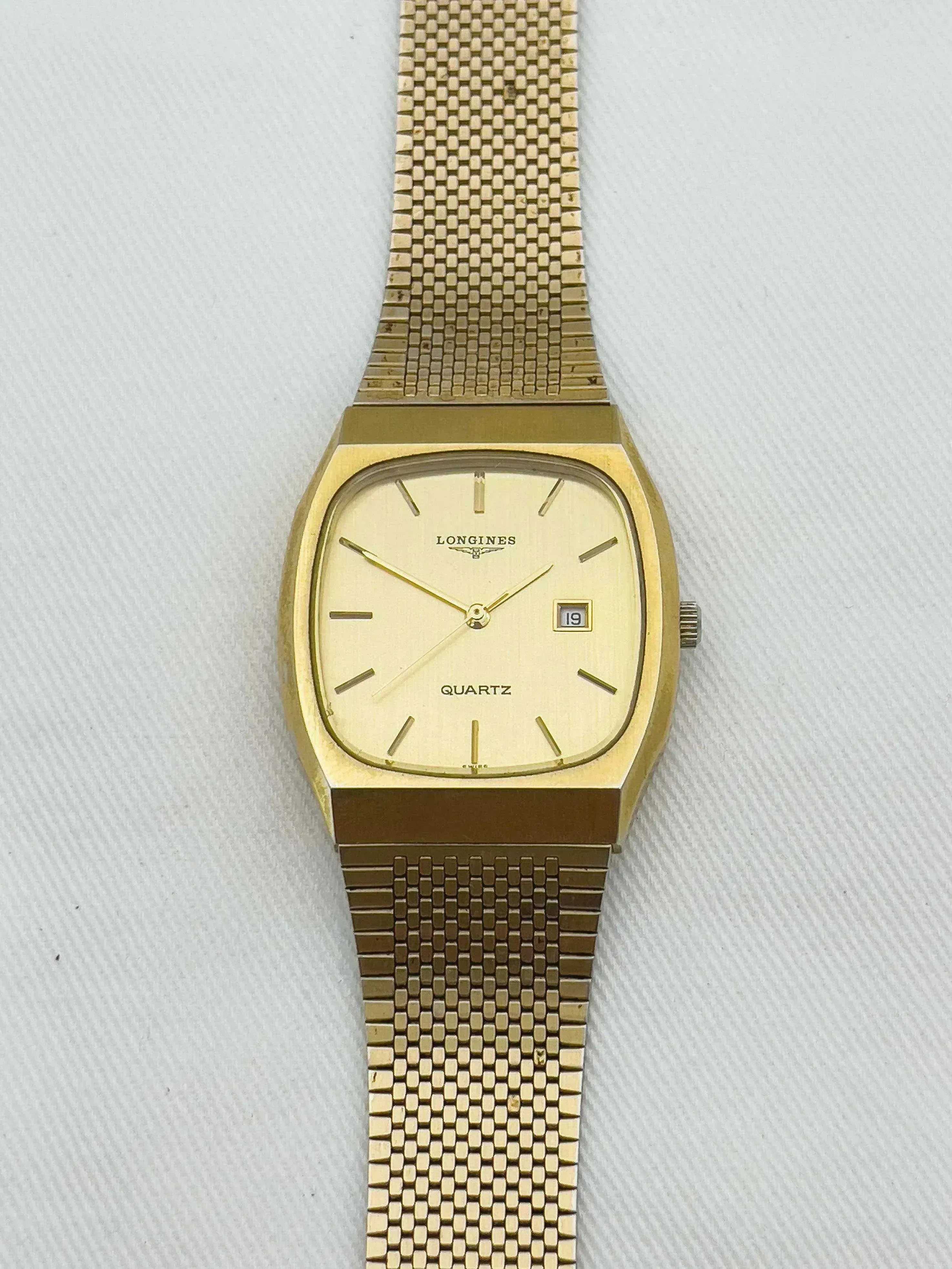 Longines - Full Gold Date Quartz - 1980s - Atelier Victor