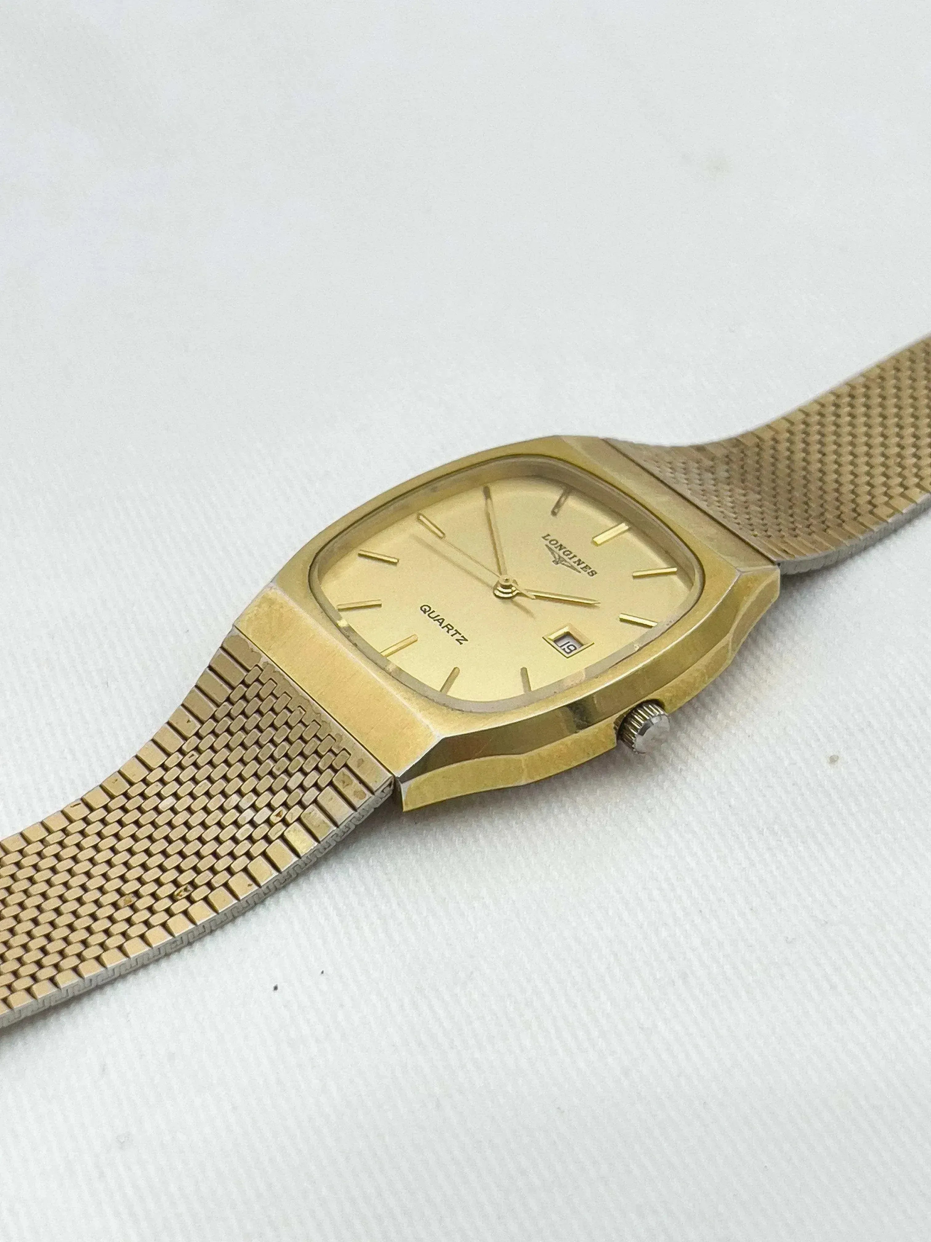 Longines - Full Gold Date Quartz - 1980s - Atelier Victor