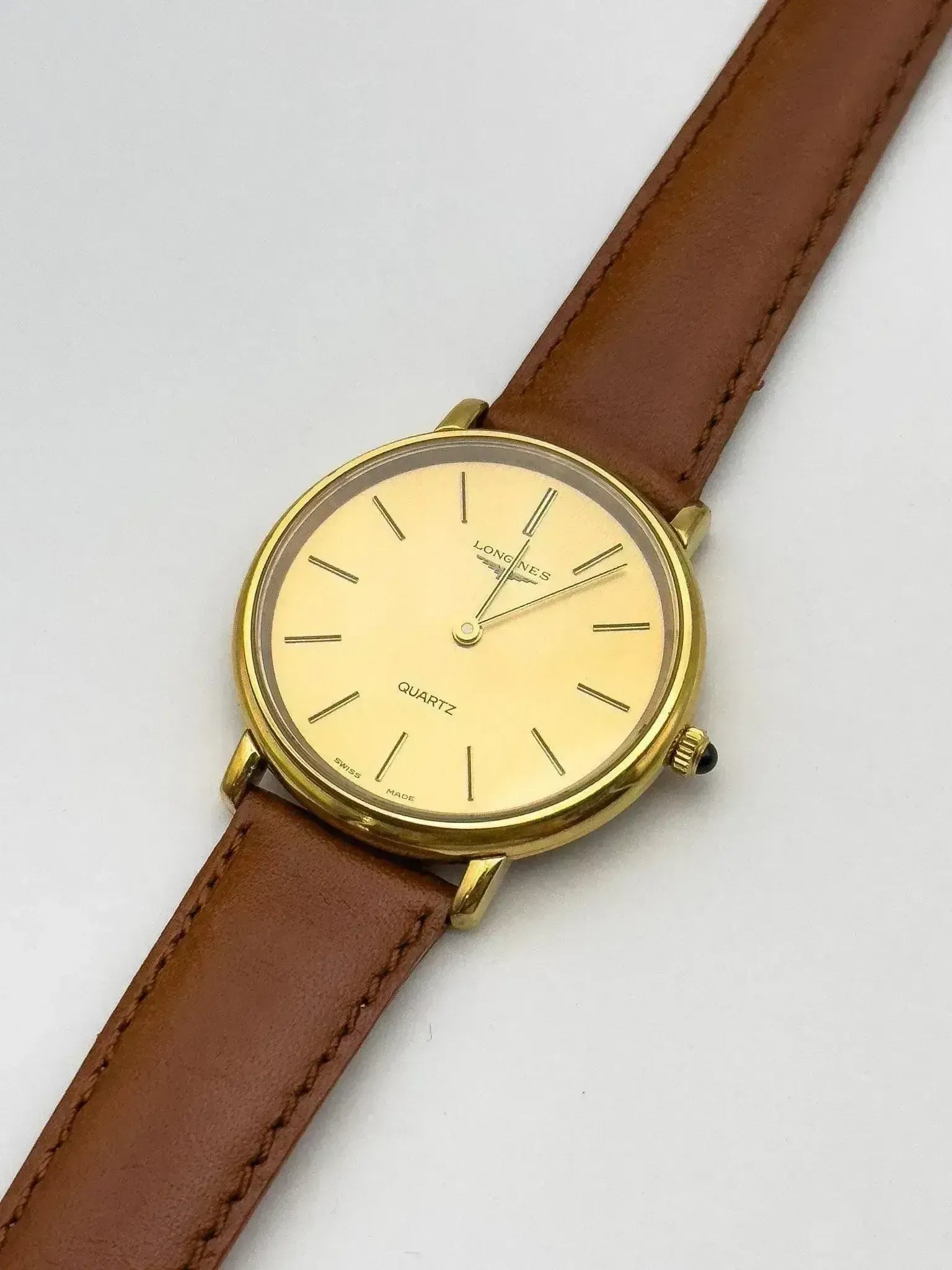 Longines - Gold Circle Blue Cabochon - 1970s - Atelier Victor