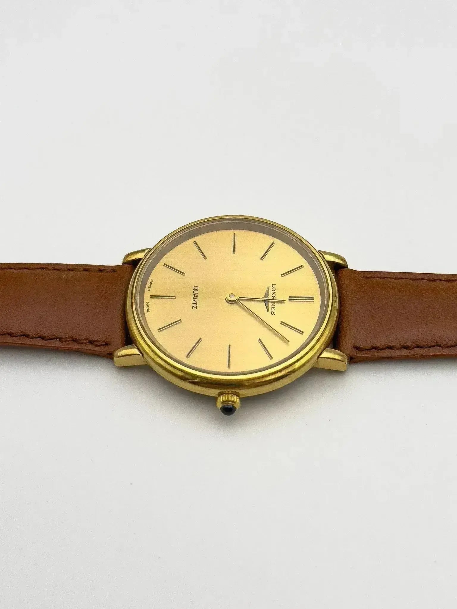 Longines - Gold Circle Blue Cabochon - 1970s - Atelier Victor