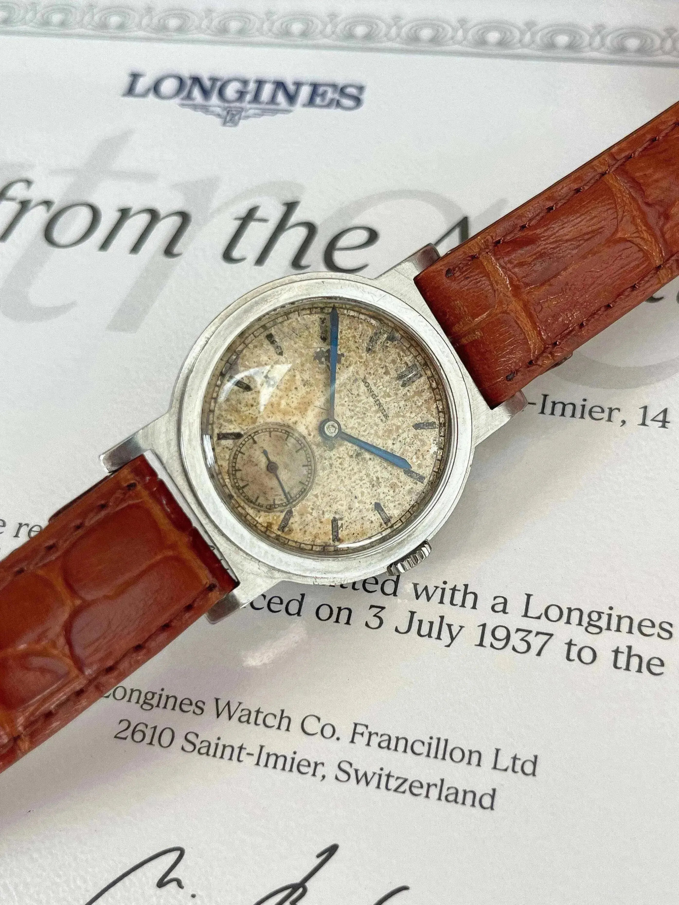 Longines - Index Bleutés Patine - archives - 1937 - Atelier Victor