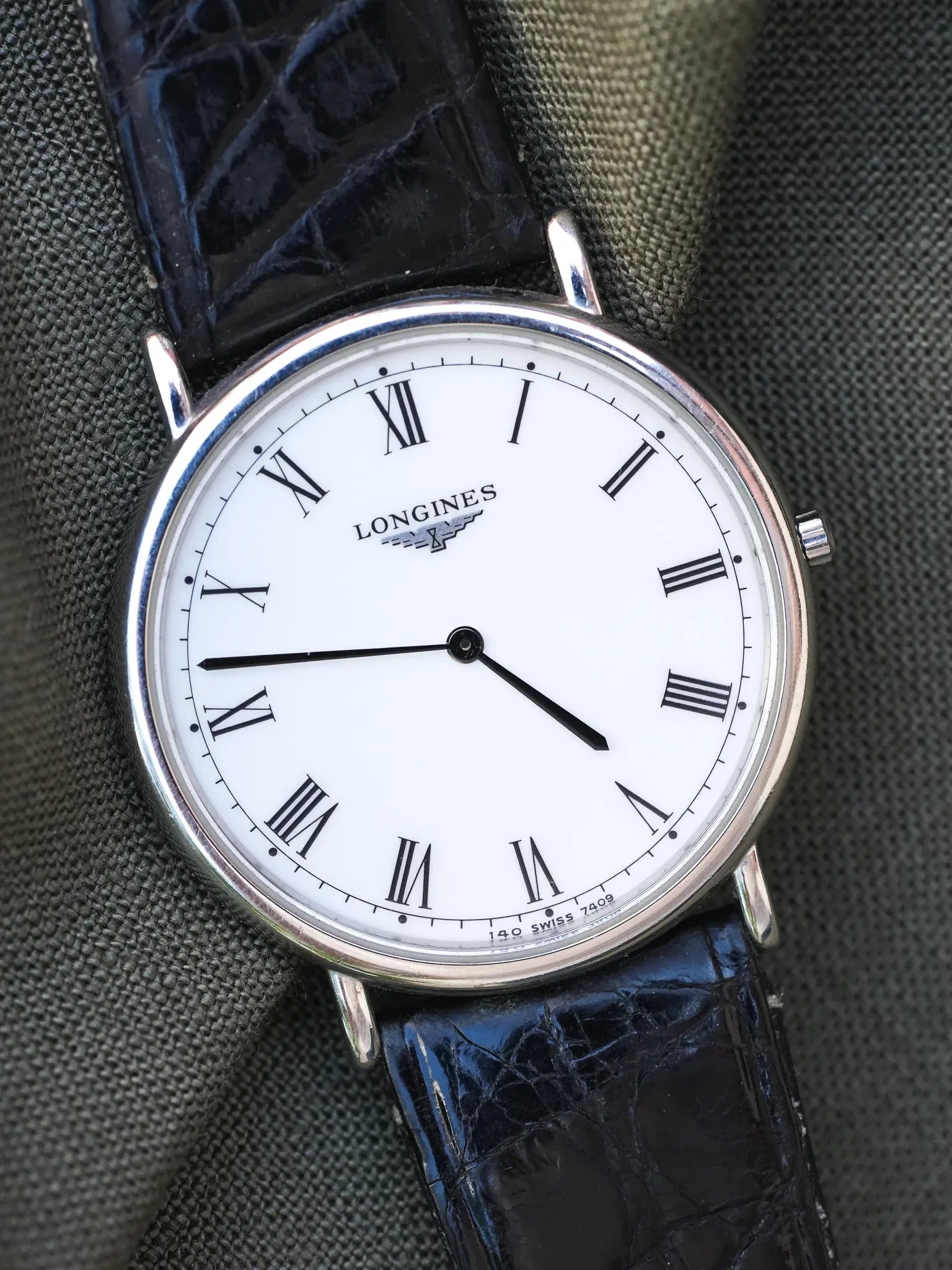 Longines - La Grande Classique Blanc Romain Acier - 1990s - Atelier Victor