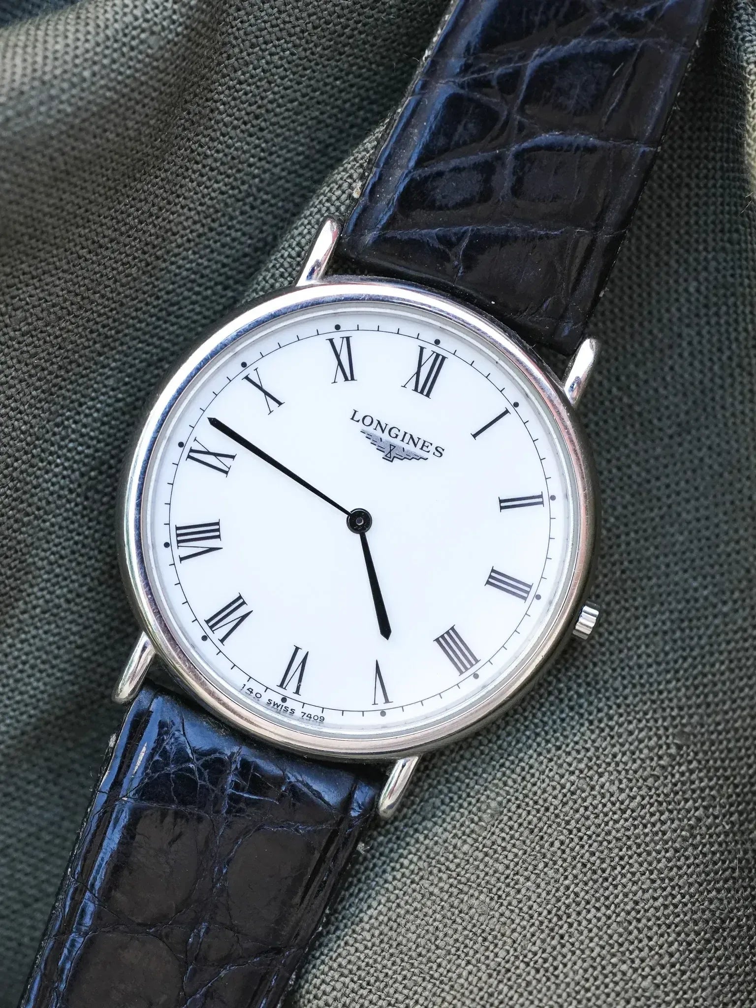Longines - La Grande Classique Blanc Romain Acier - 1990s - Atelier Victor