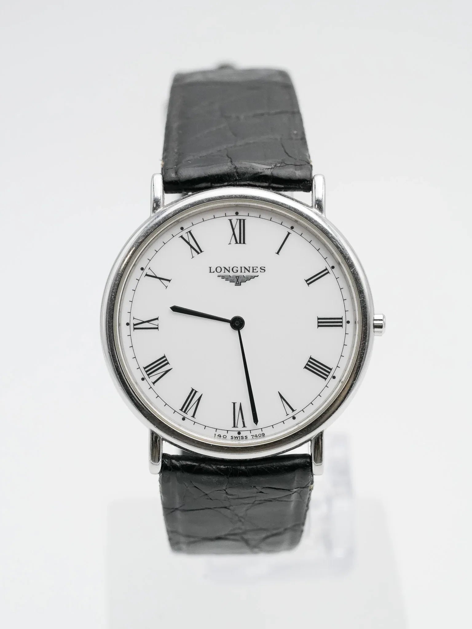 Longines - La Grande Classique Blanc Romain Acier - 1990s - Atelier Victor - Vintage Shop