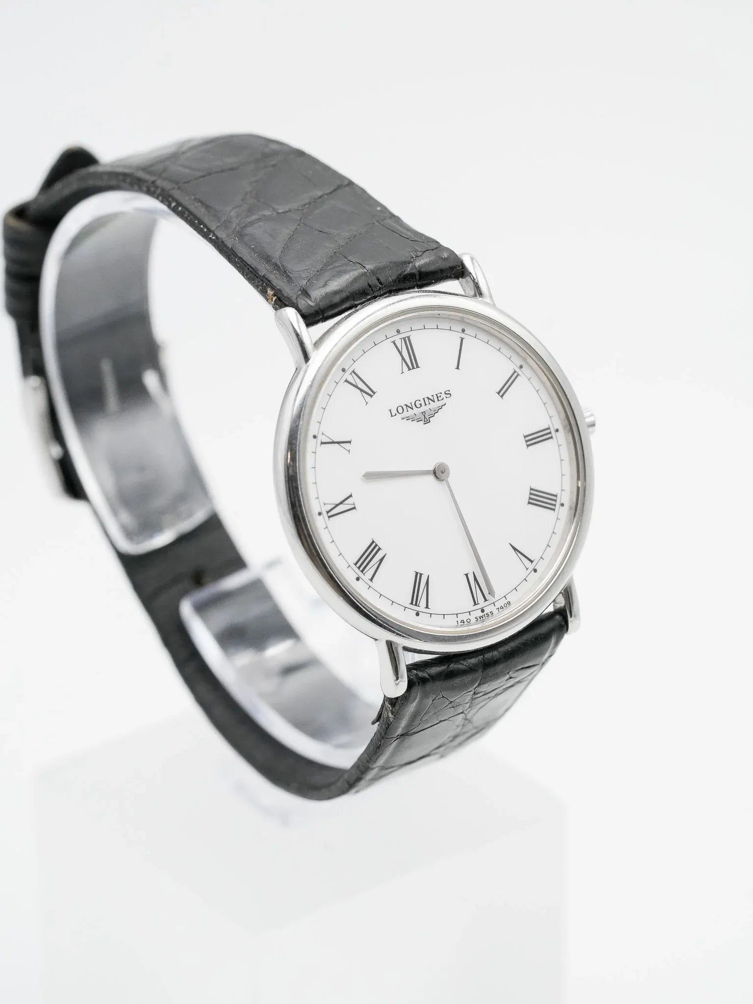 Longines - La Grande Classique Blanc Romain Acier - 1990s - Atelier Victor - Vintage Shop