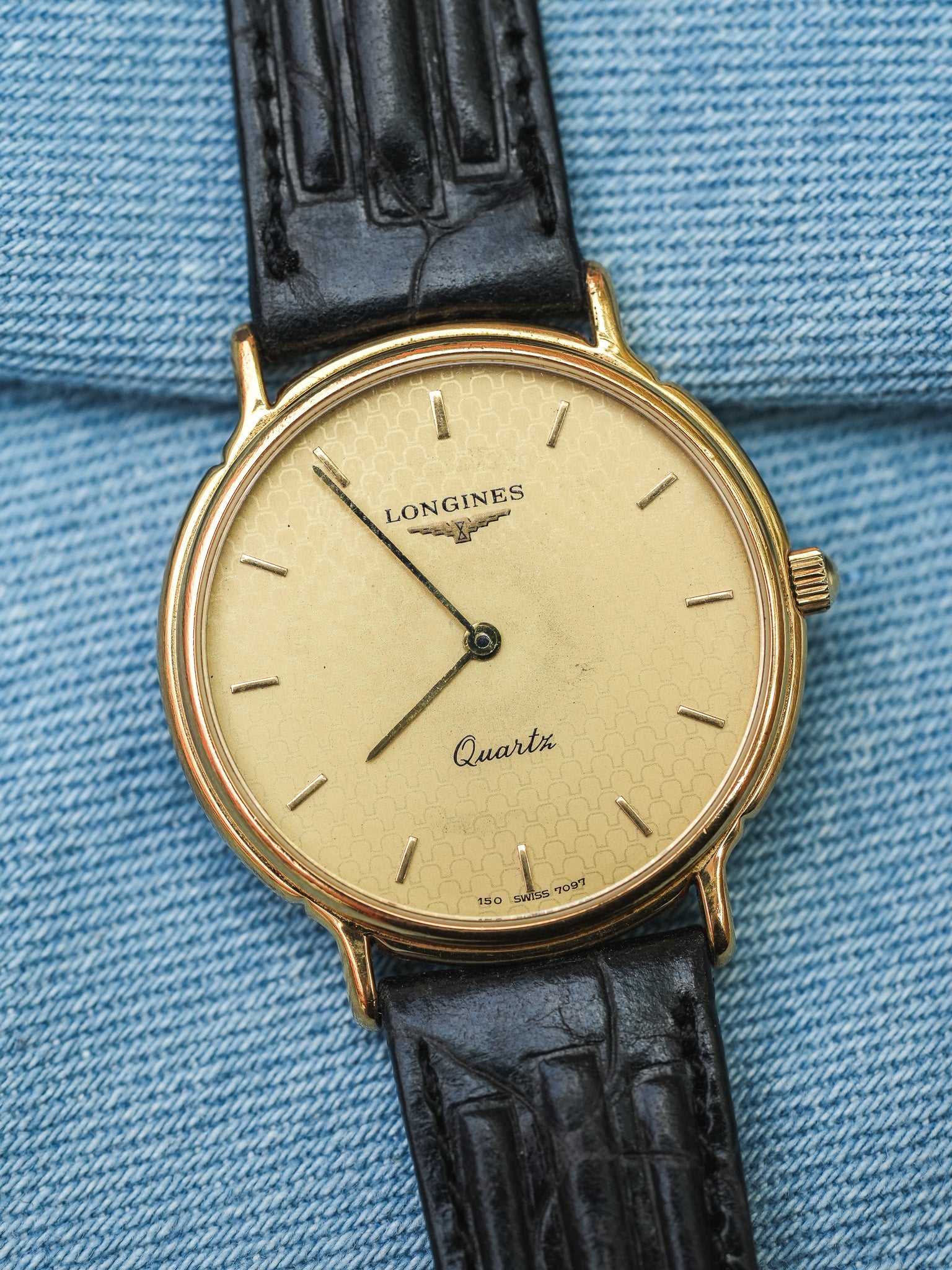 Longines - la grande classique écaille plaqué or - 1990s - Atelier Victor - Vintage Shop