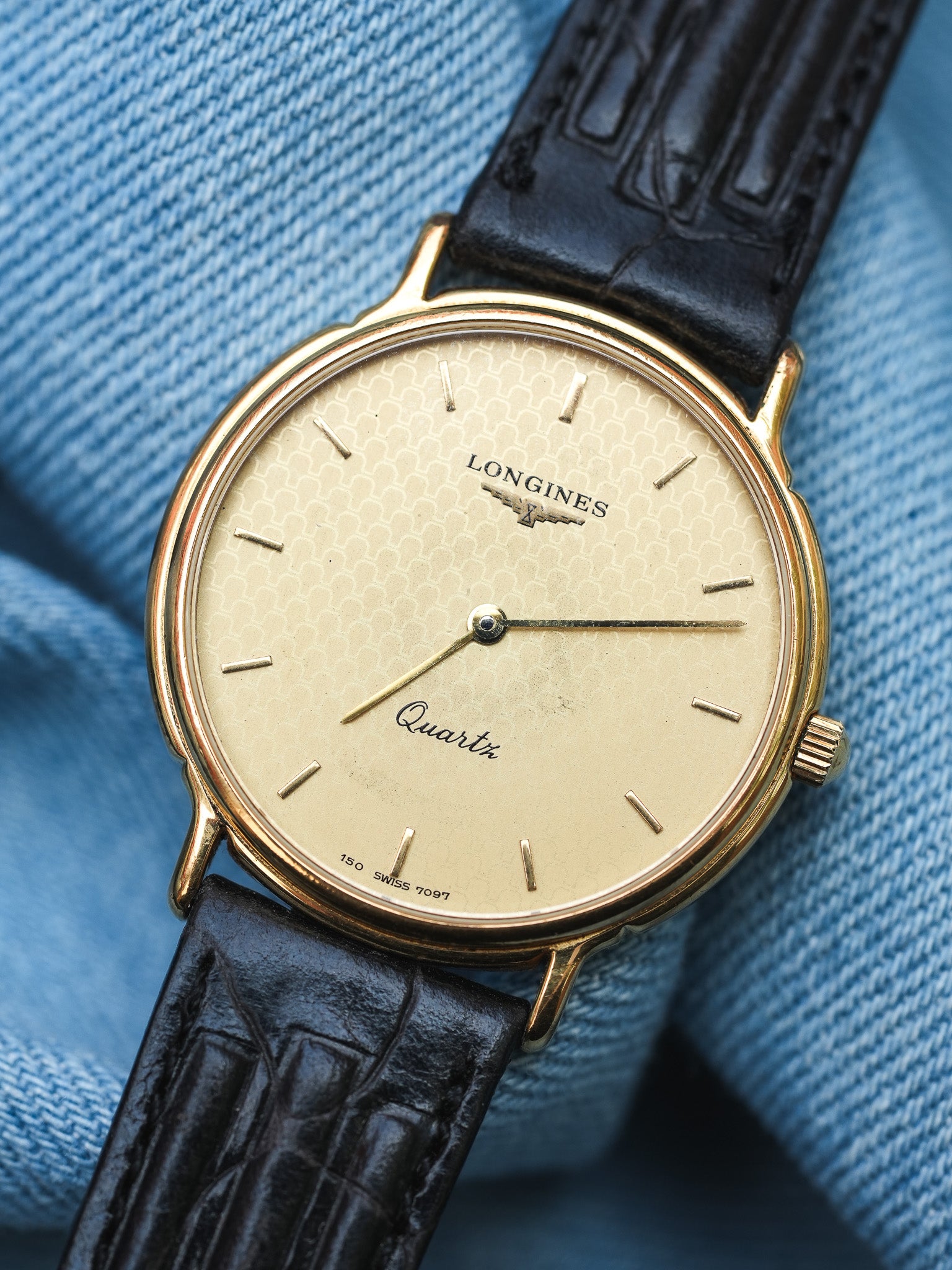 Longines - la grande classique écaille plaqué or - 1990s - Atelier Victor - Vintage Shop