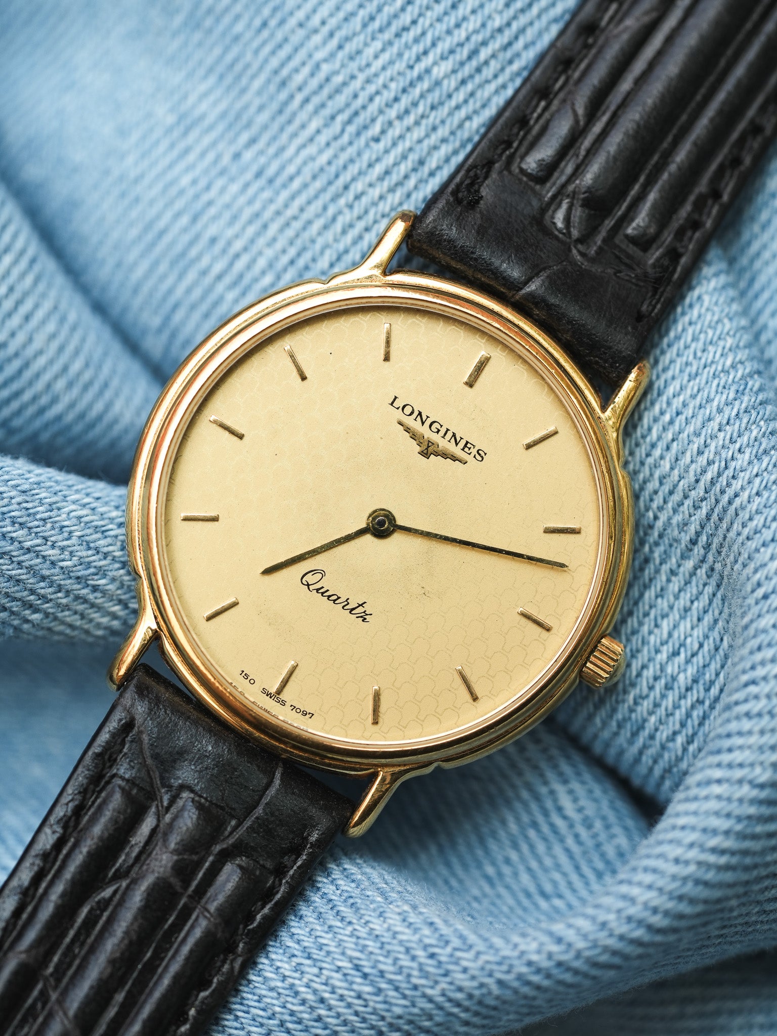 Longines - la grande classique écaille plaqué or - 1990s - Atelier Victor - Vintage Shop