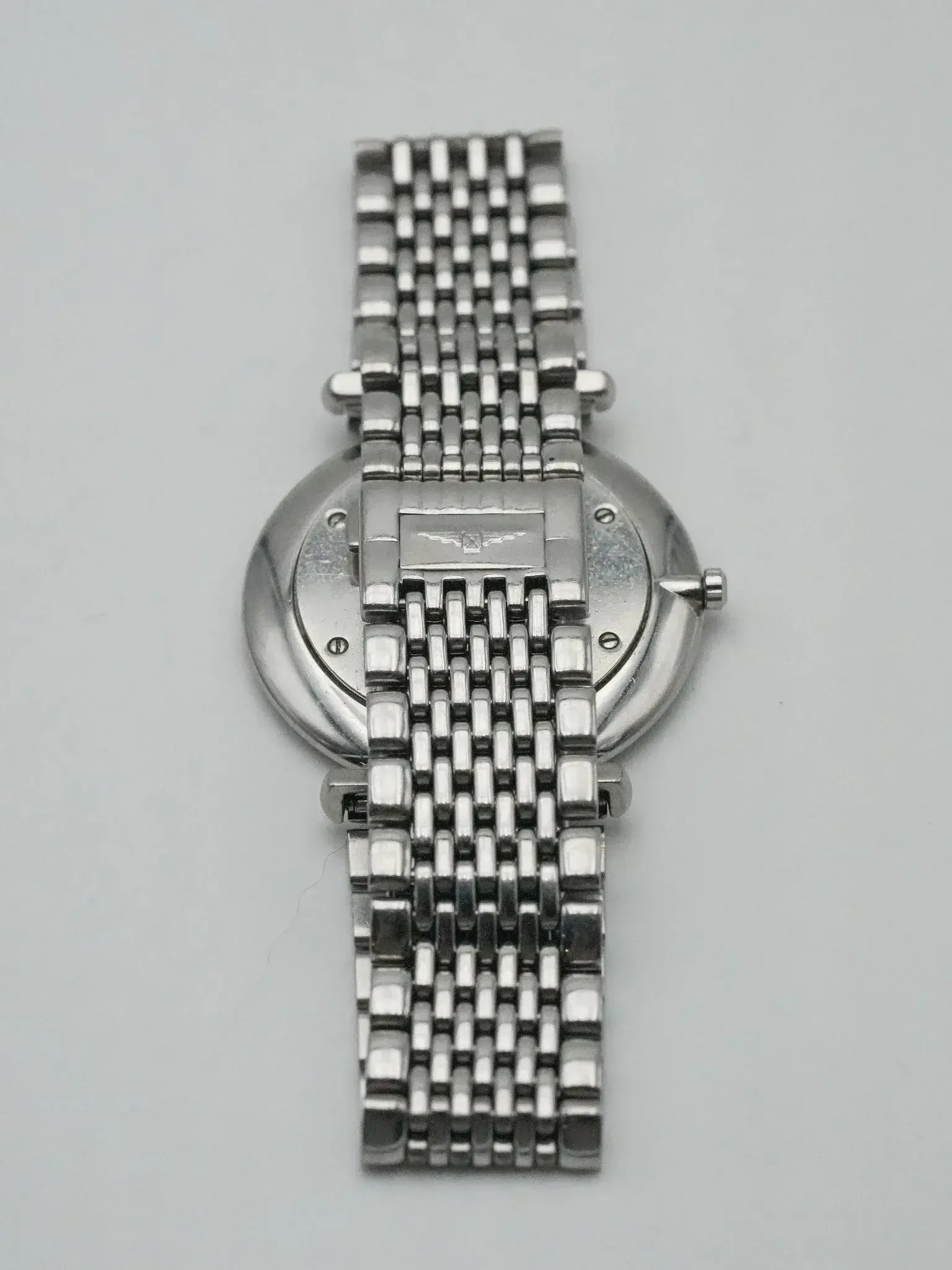 Longines - La Grande Classique Extra Plat acier maille cadran blanc - 1990s - Atelier Victor