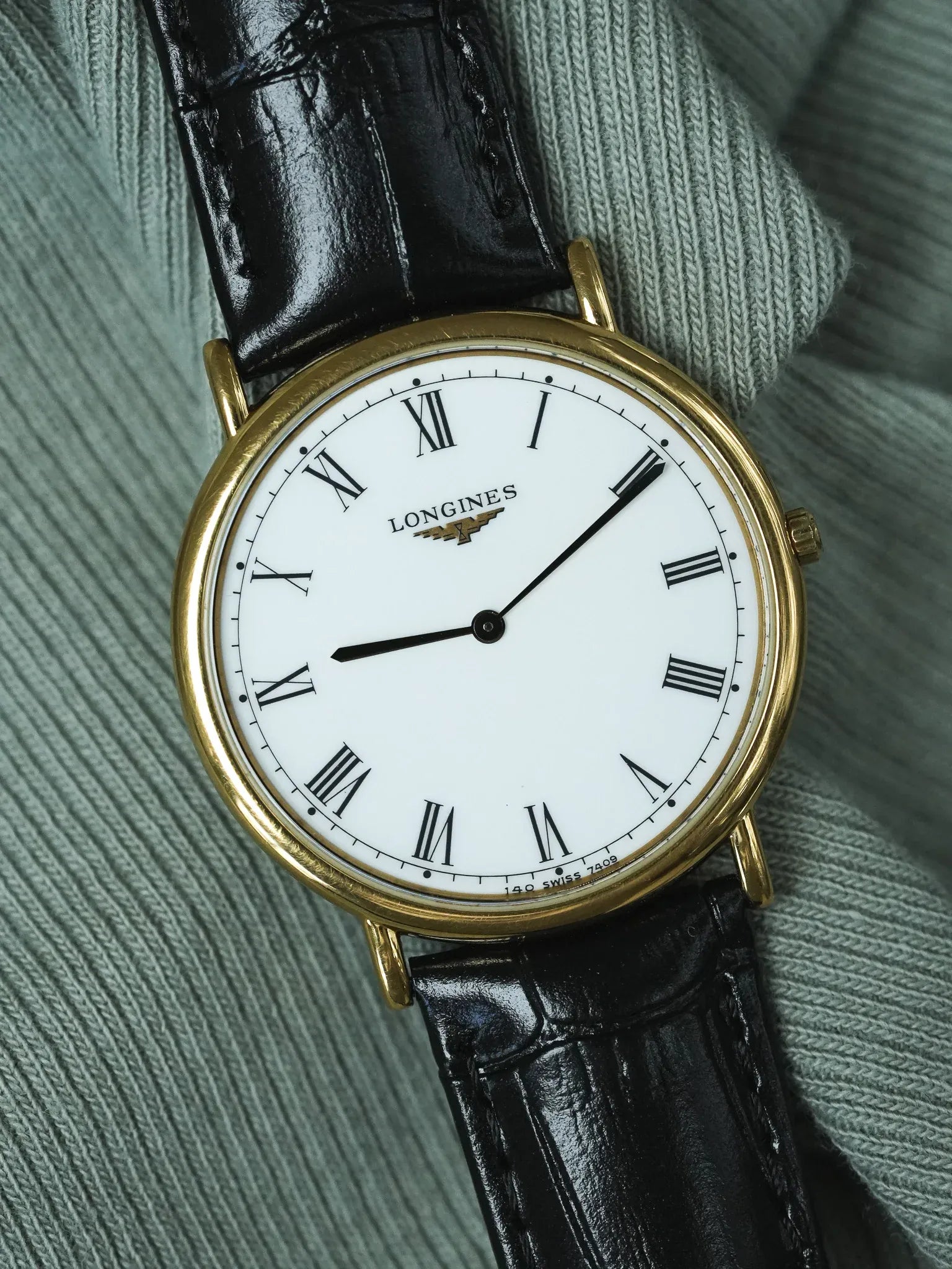 Longines - The Extra Thin La Grande Classique Gold Roman White Dial - 1990s
