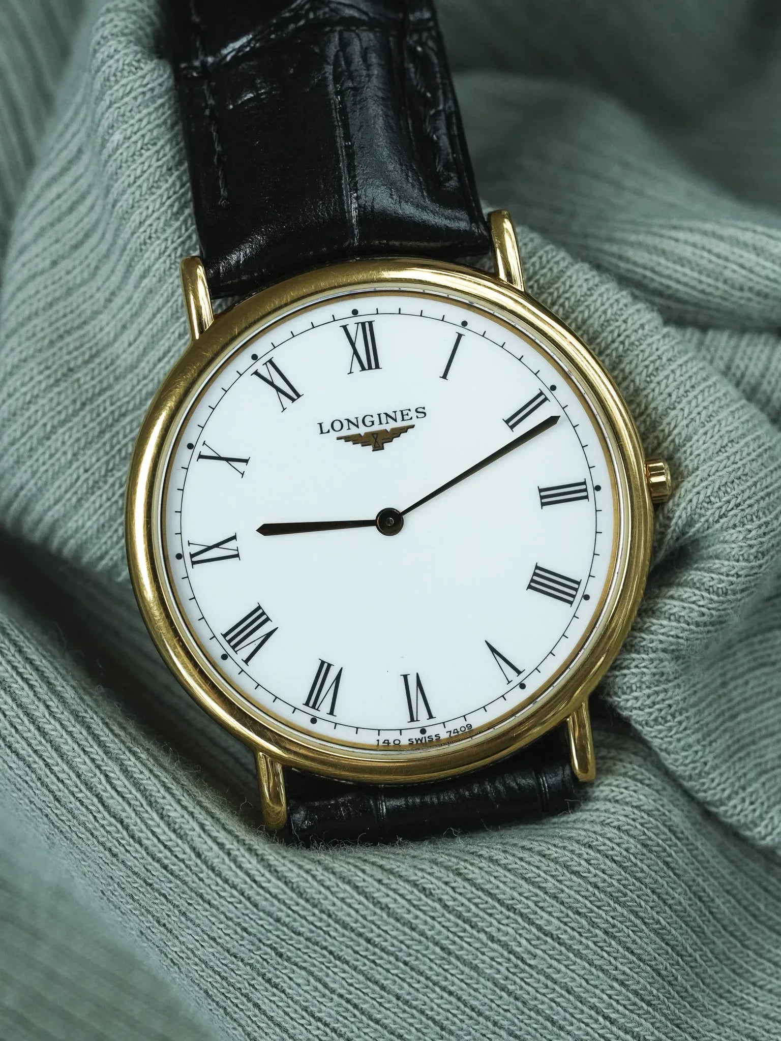 Longines - The Extra Thin La Grande Classique Gold Roman White Dial - 1990s