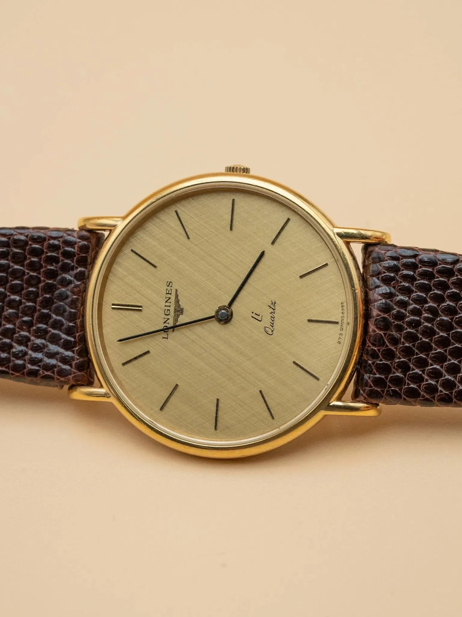 Longines - Li Quartz Cadran lin Plaque Or - Papier - 1985 - Atelier Victor - Vintage Shop