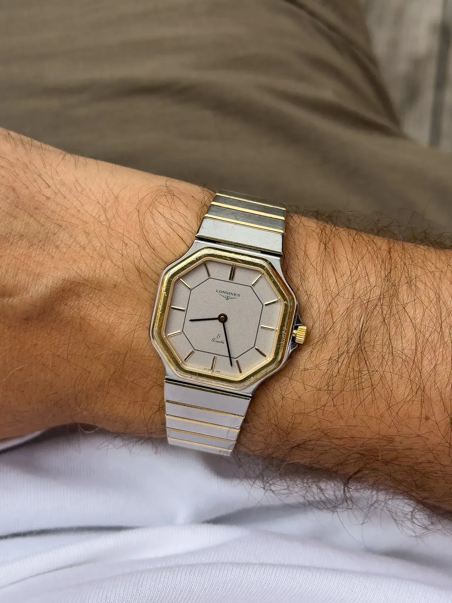 Longines - Li Quartz Royal Octogonale Acier Or - 1980s - Atelier Victor