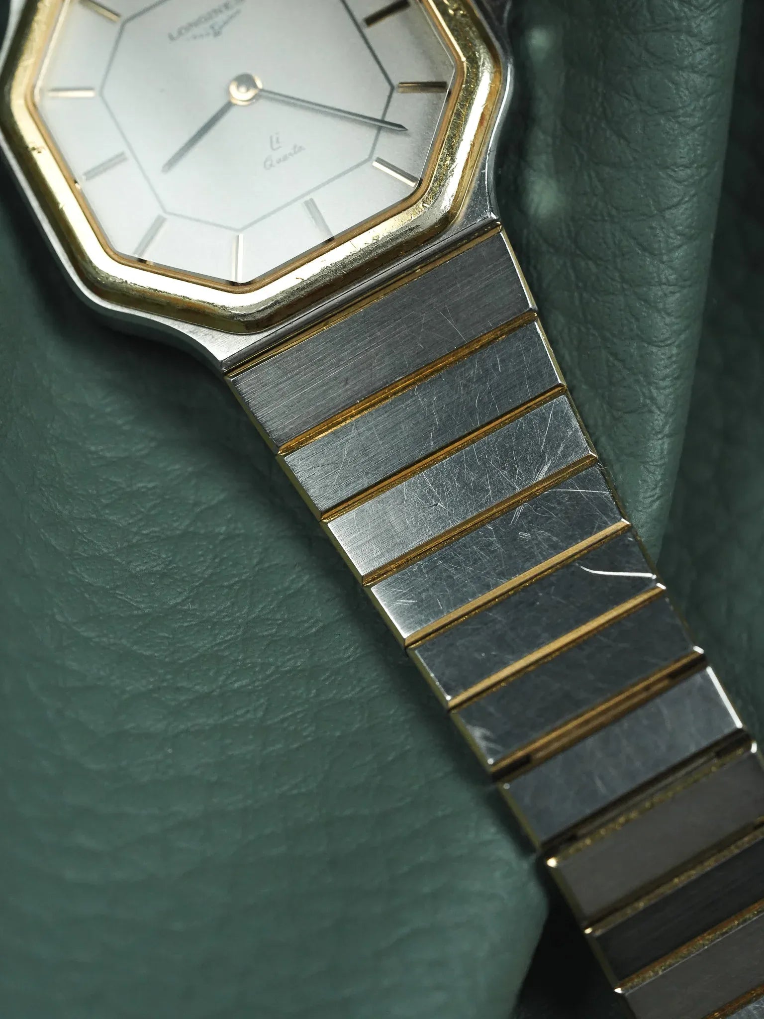 Longines - Li Quartz Royal Octogonale Acier Or - 1980s - Atelier Victor - Vintage Shop