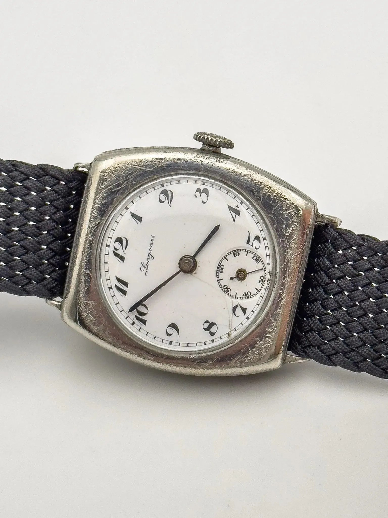 Longines - Military Tonneau Enamel Dial - 1913 - Atelier Victor - Vintage Shop