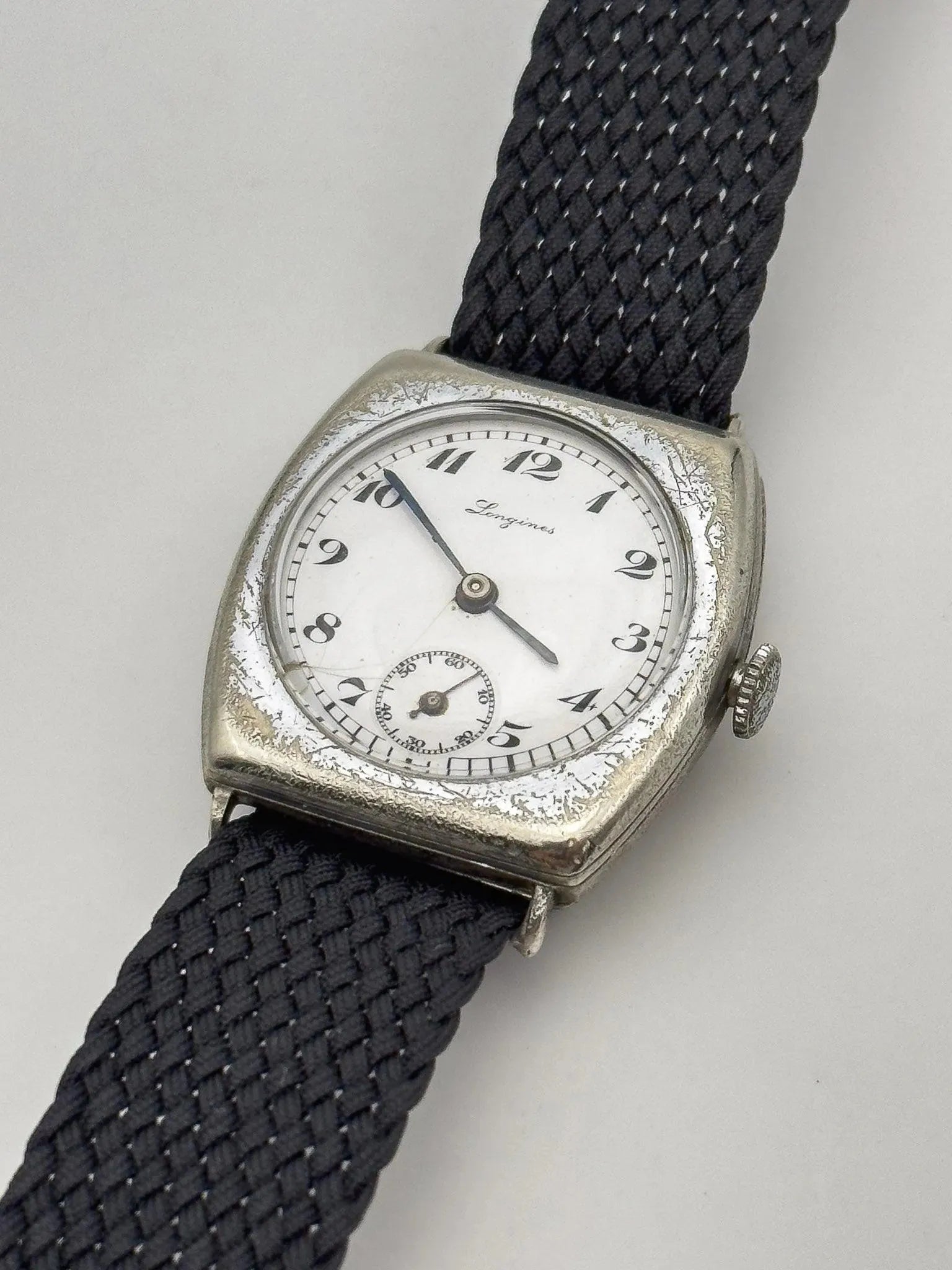 Longines - Military Tonneau Enamel Dial - 1913 - Atelier Victor - Vintage Shop