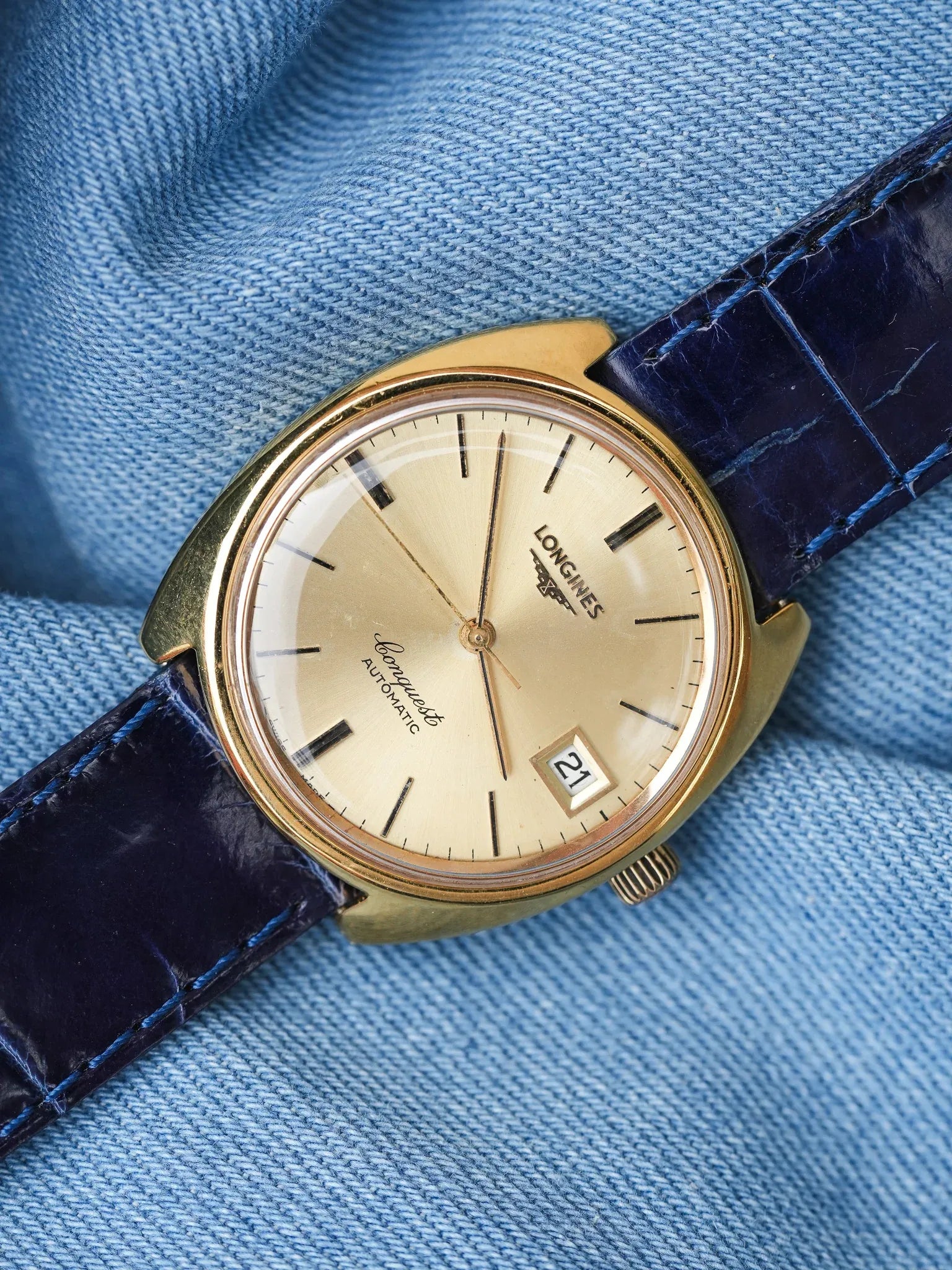 Longines - Monobloc Conquest plaqué or - 1990s - Atelier Victor - Vintage Shop