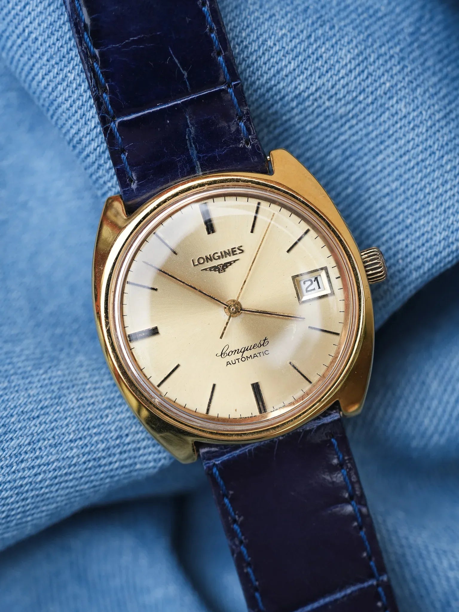 Longines - Monobloc Conquest plaqué or - 1990s - Atelier Victor - Vintage Shop