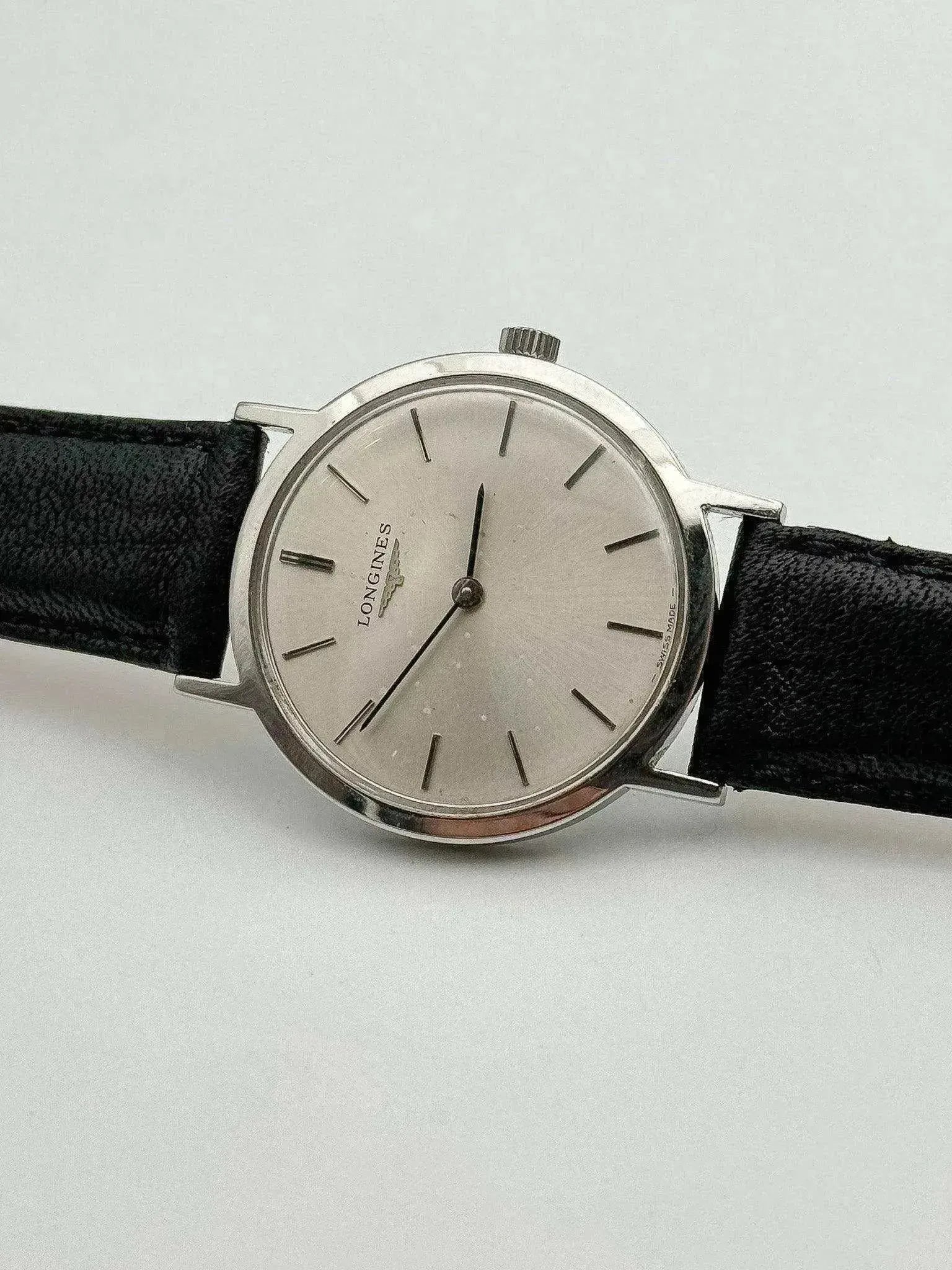 Longines - Montre habillée mécanique Index Noir - 1975 - Atelier Victor
