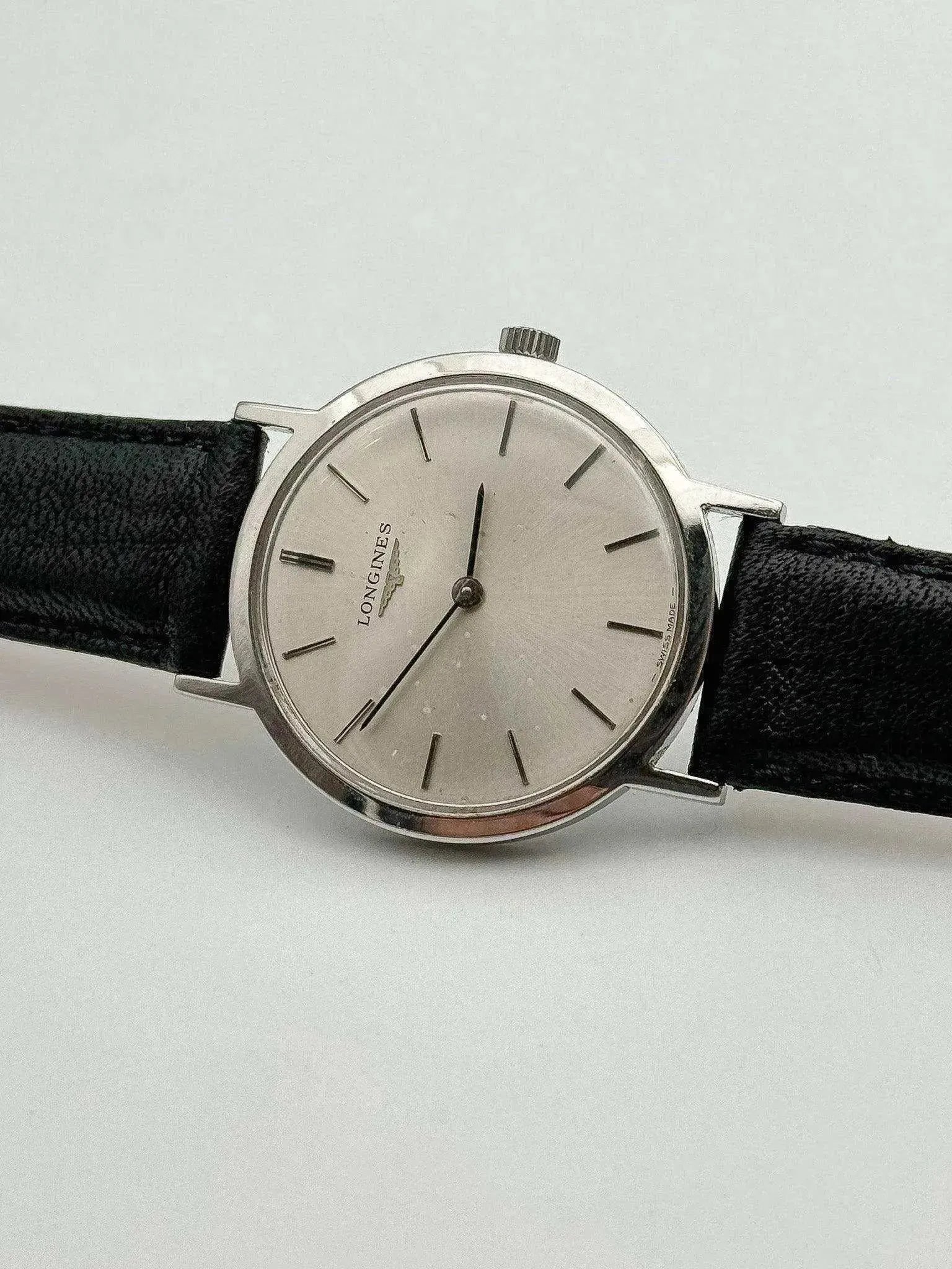 Longines - Montre habillée mécanique Index Noir - 1975 - Atelier Victor