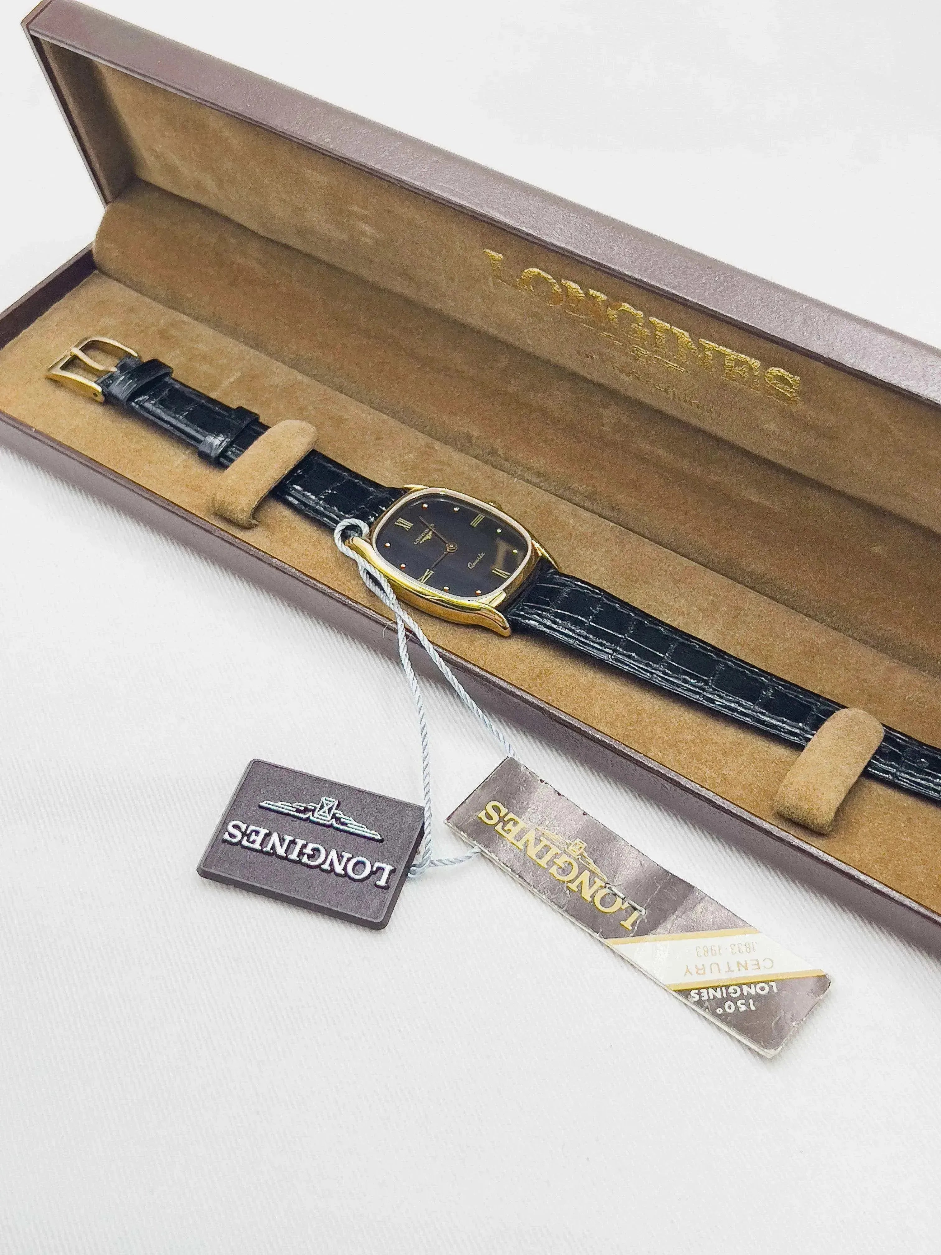 Longines - Onyx Dress Watch NOS w/ box - 1985 - Atelier Victor
