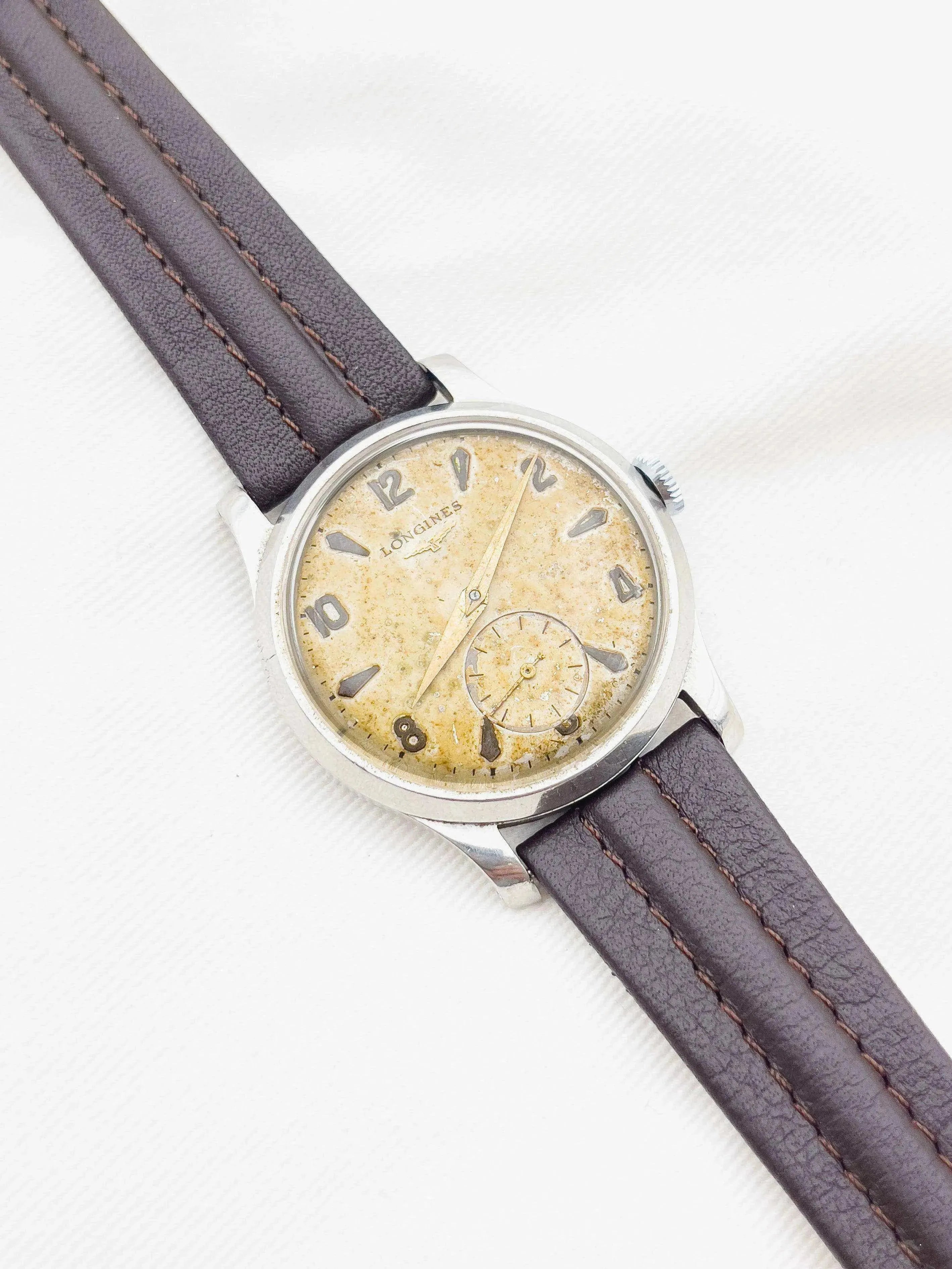 Longines - Patiné Petite Seconde - 1956 - Atelier Victor Paris - Vintage Watch Shop Dubai