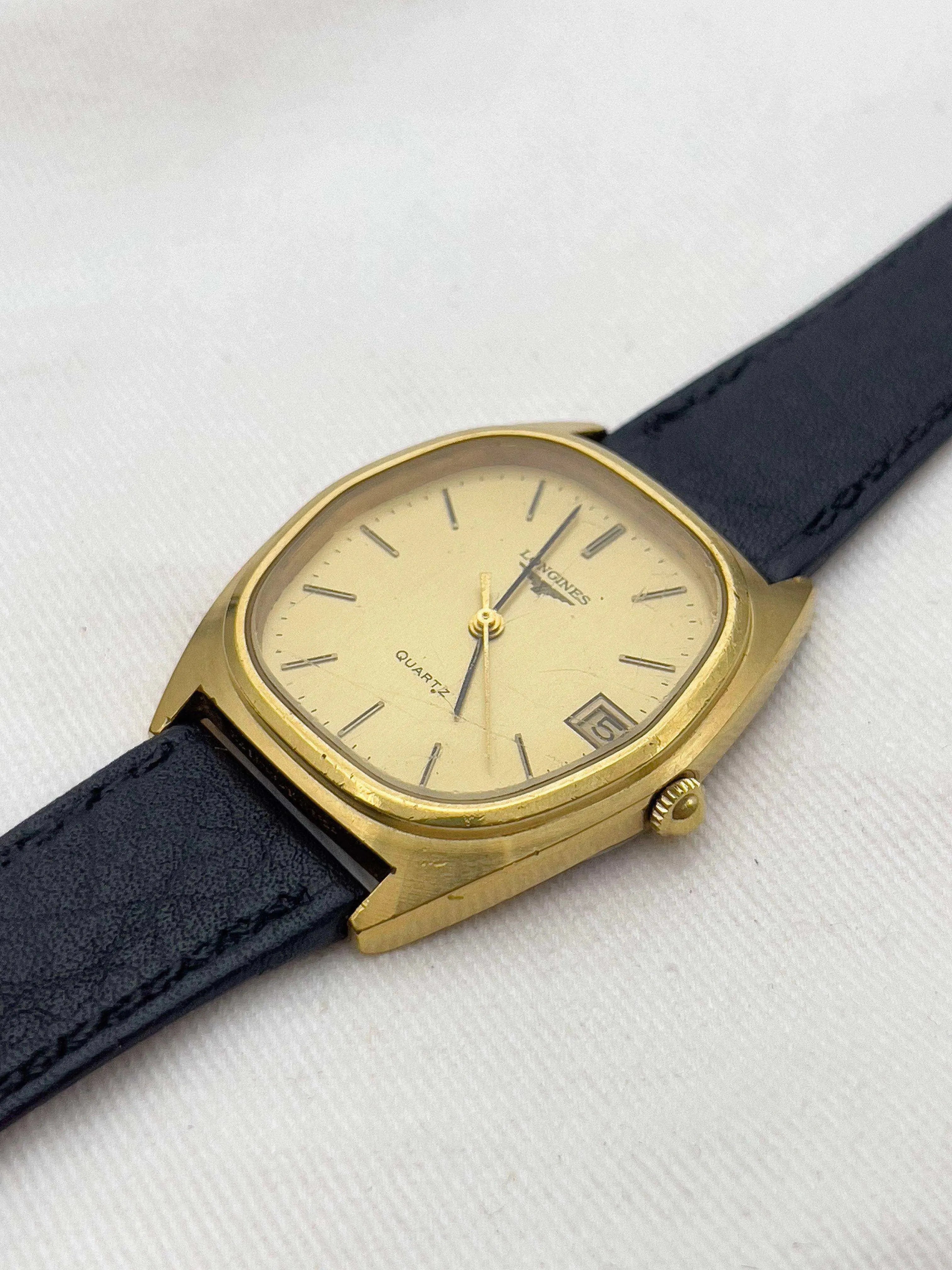 Longines - Plaqué or date Tonneau - 1979 - Atelier Victor Paris - Vintage Watch Shop Dubai