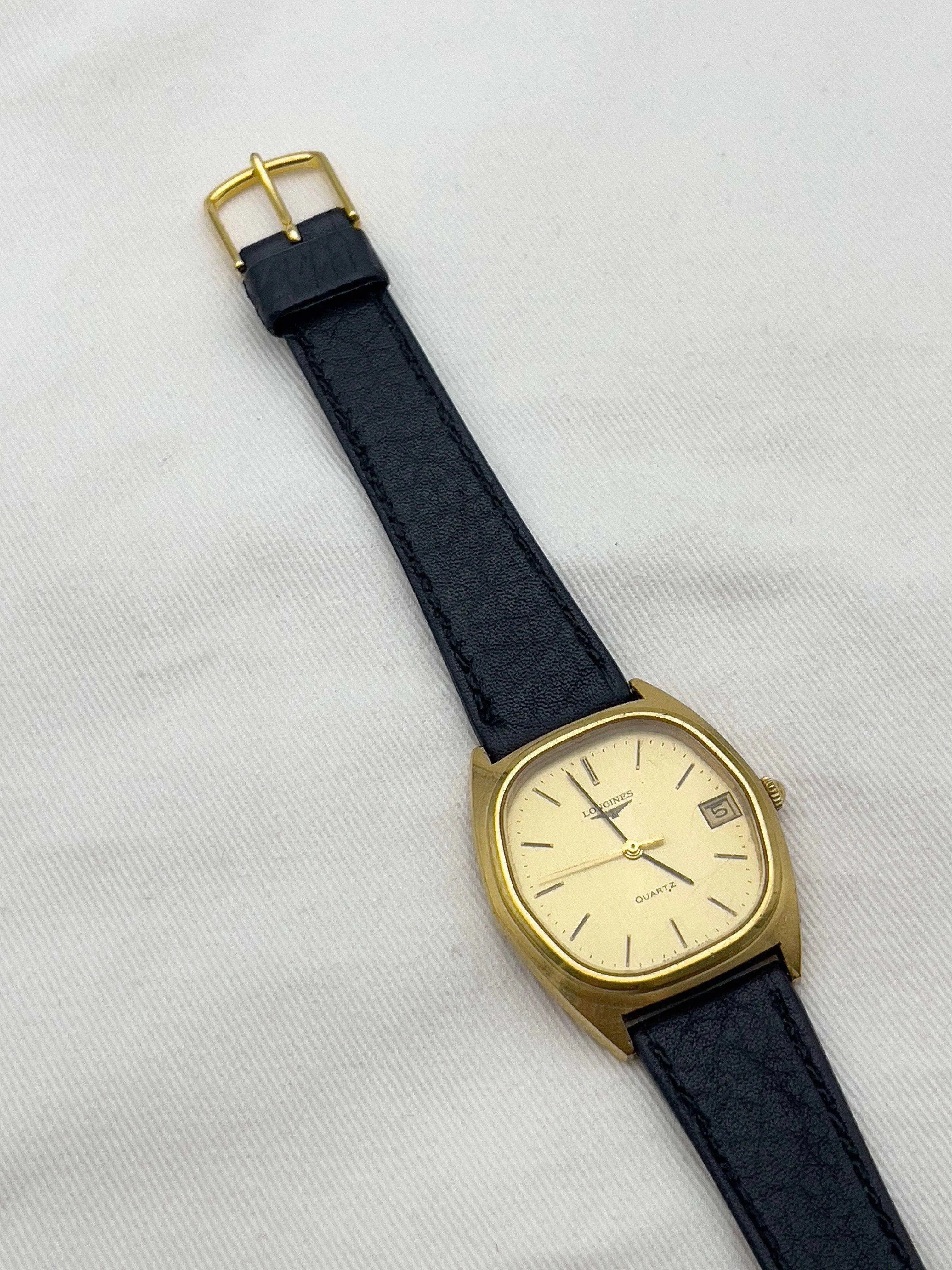 Longines - Plaqué or date Tonneau - 1979 - Atelier Victor Paris - Vintage Watch Shop Dubai
