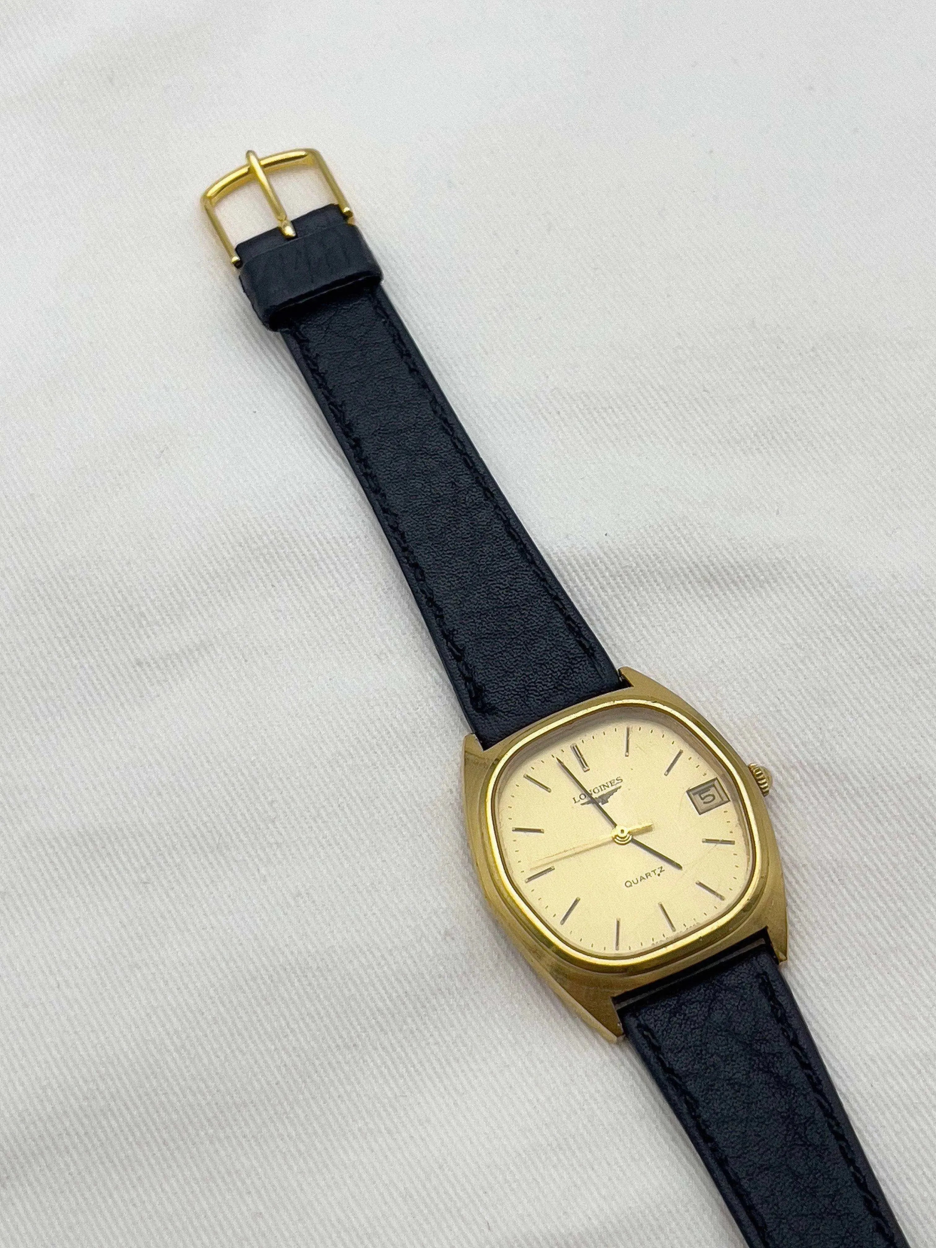 Longines - Plaqué or date Tonneau - 1979 - Atelier Victor - Vintage Shop