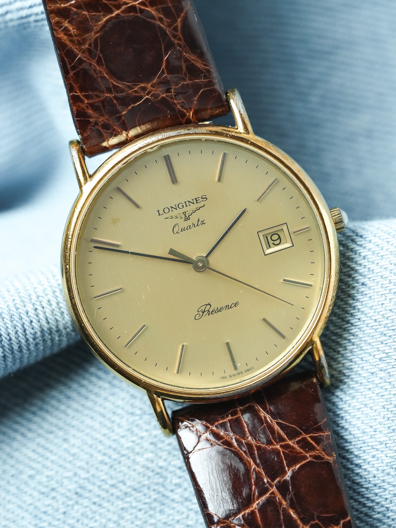 Longines - Presence Or Extra Plate Date Quartz - 1980s - Atelier Victor - Vintage Shop