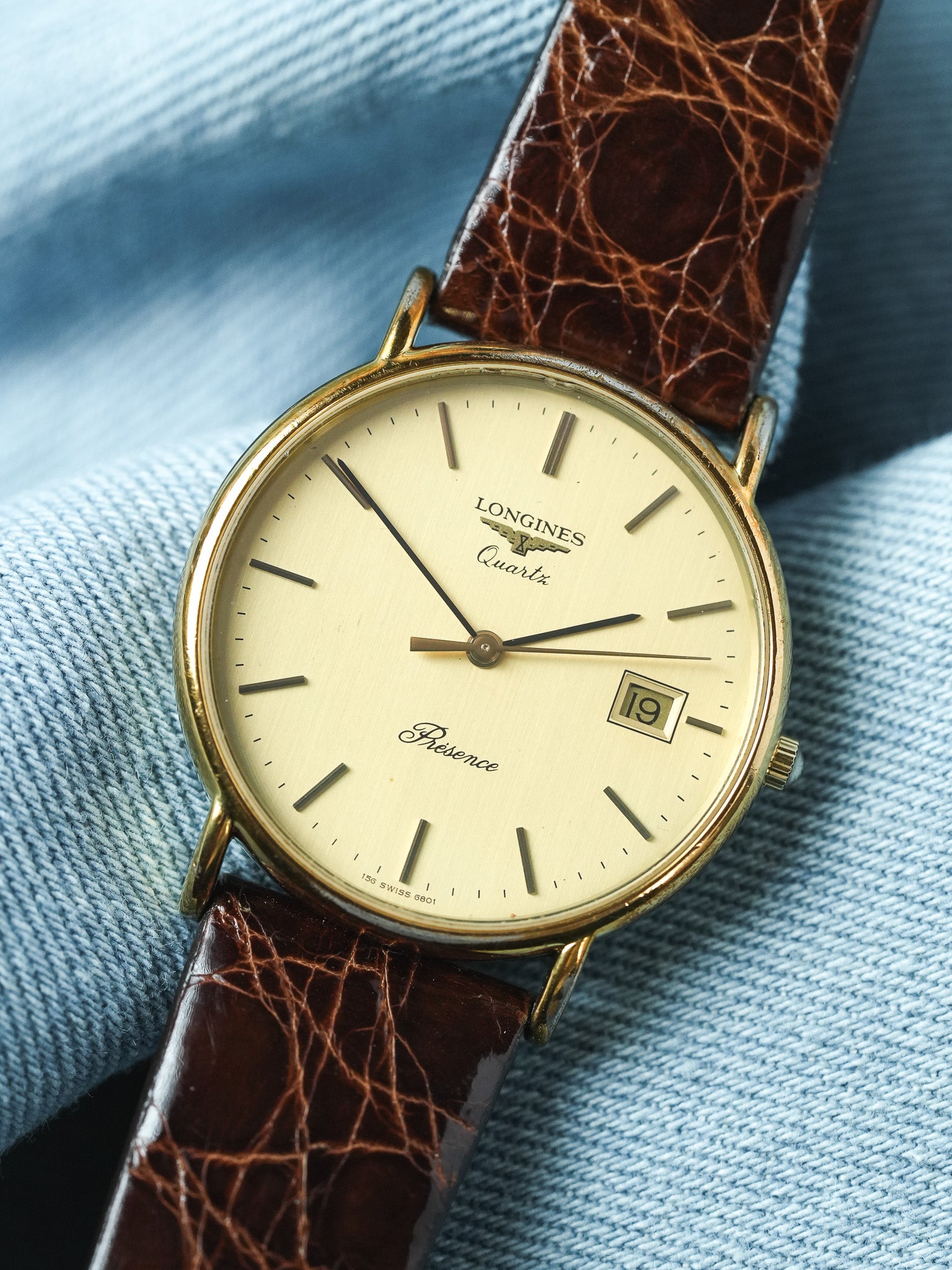 Longines - Presence Or Extra Plate Date Quartz - 1980s - Atelier Victor - Vintage Shop
