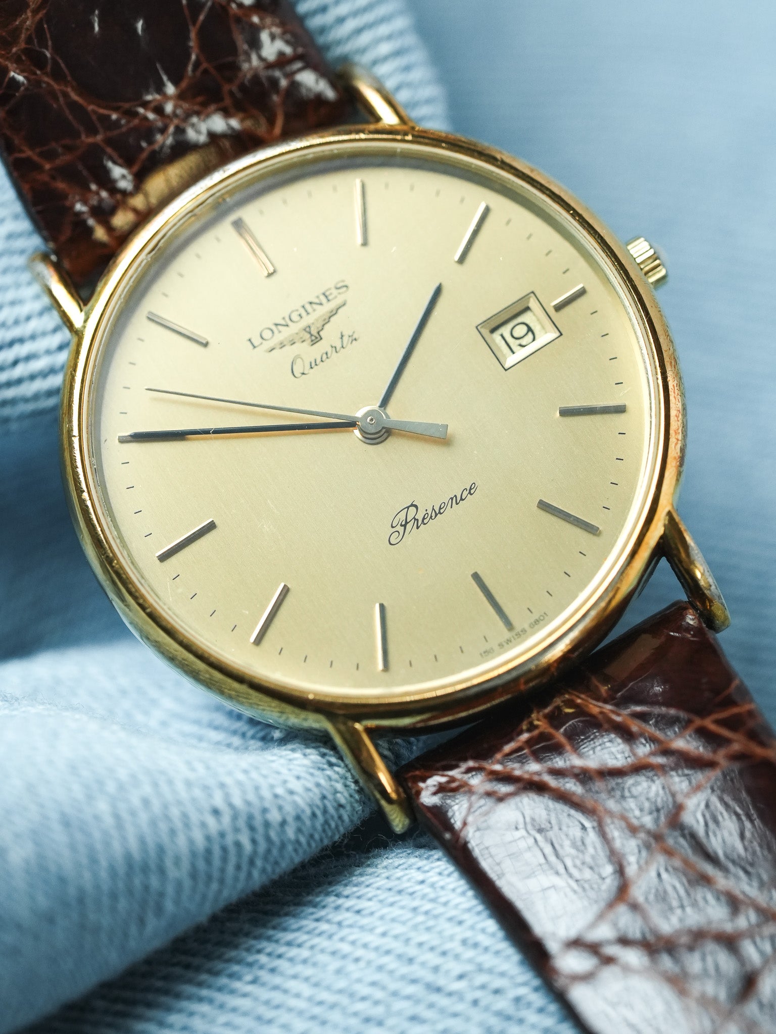 Longines - Presence Or Extra Plate Date Quartz - 1980s - Atelier Victor - Vintage Shop