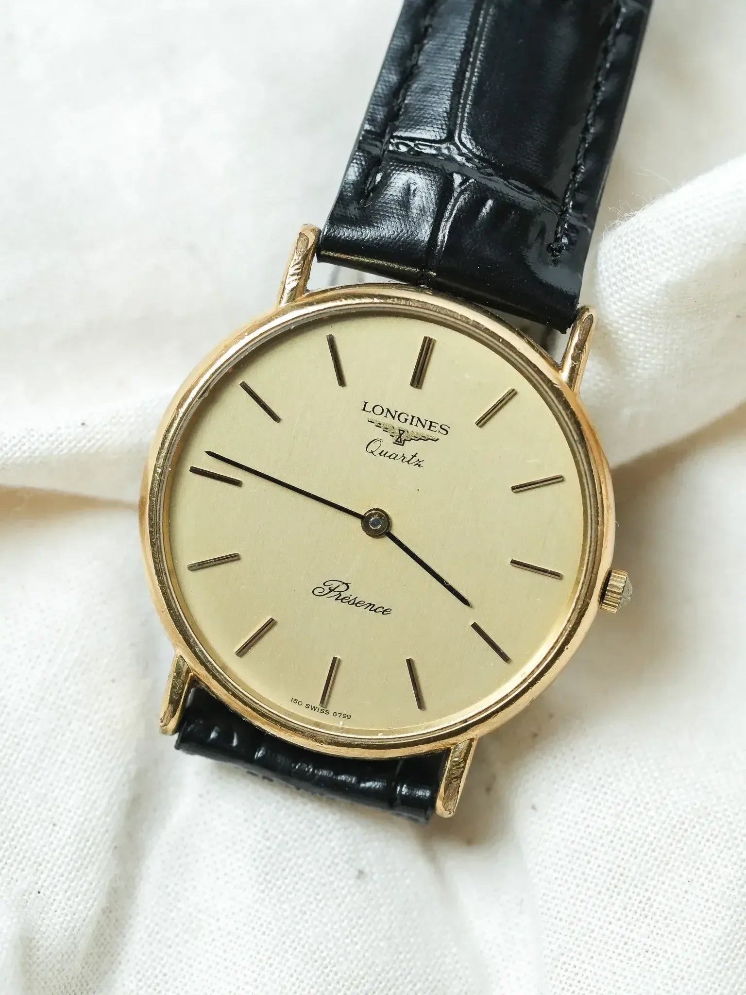 Longines - Présence Quartz Or Cadran Or - 1980s - Atelier Victor