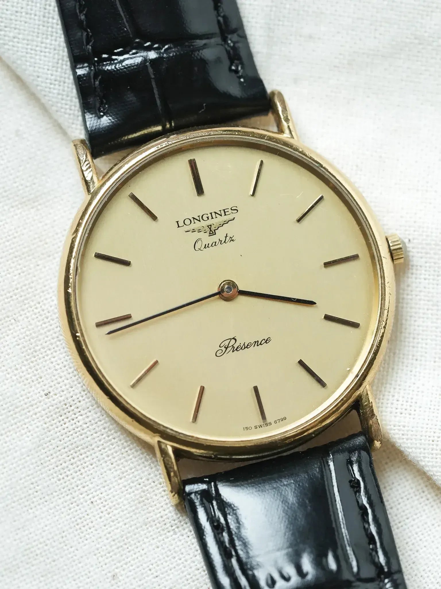 Longines - Présence Quartz Or Cadran Or - 1980s - Atelier Victor