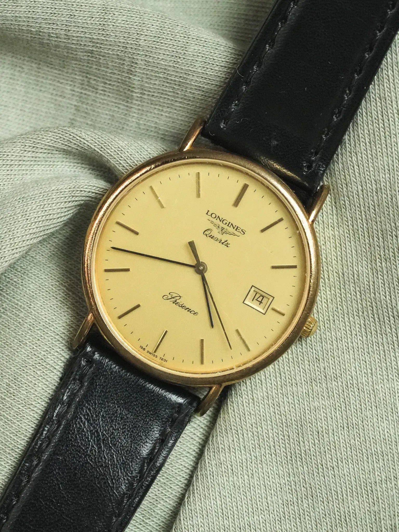 Longines - Presence Ronde Or date - 1980s - Atelier Victor
