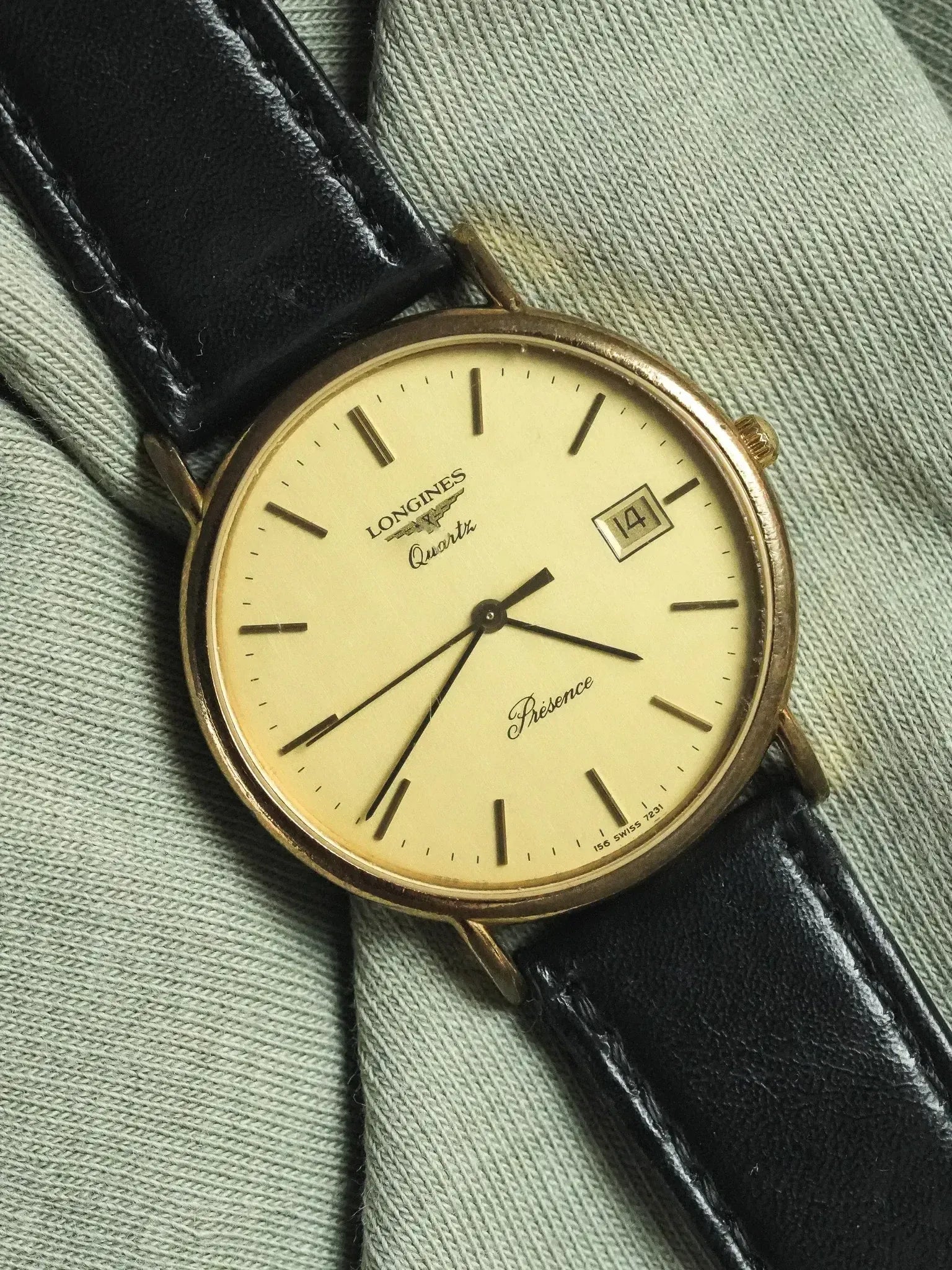 Longines - Presence Ronde Or date - 1980s - Atelier Victor