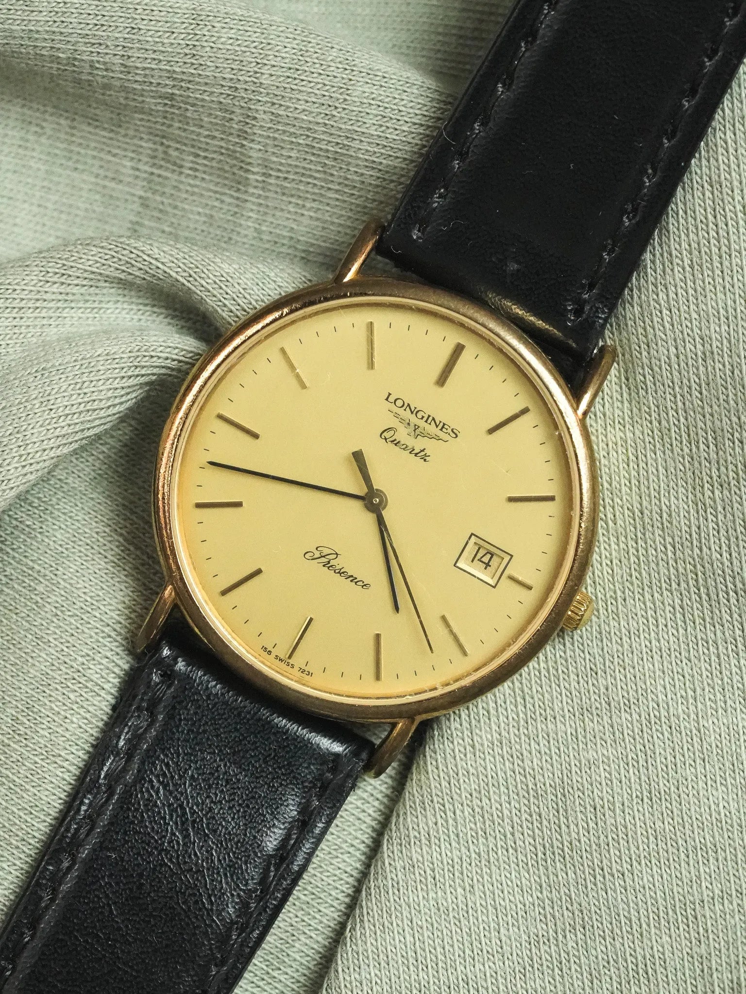 Longines - Presence Ronde Or date - 1980s - Atelier Victor - Vintage Shop