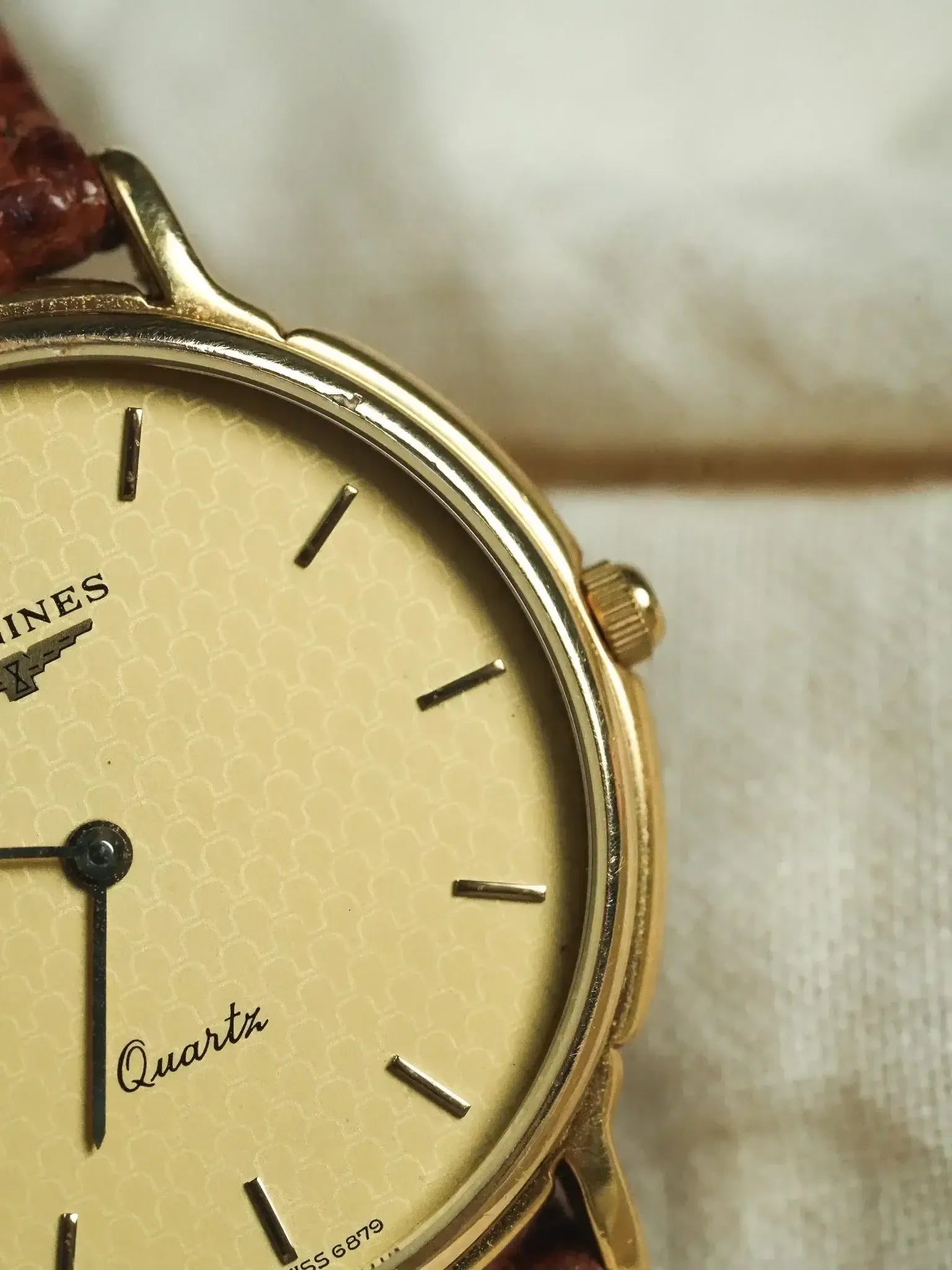 Longines - Ronde Cadran Ecaille Quartz Or - 1980s - Atelier Victor