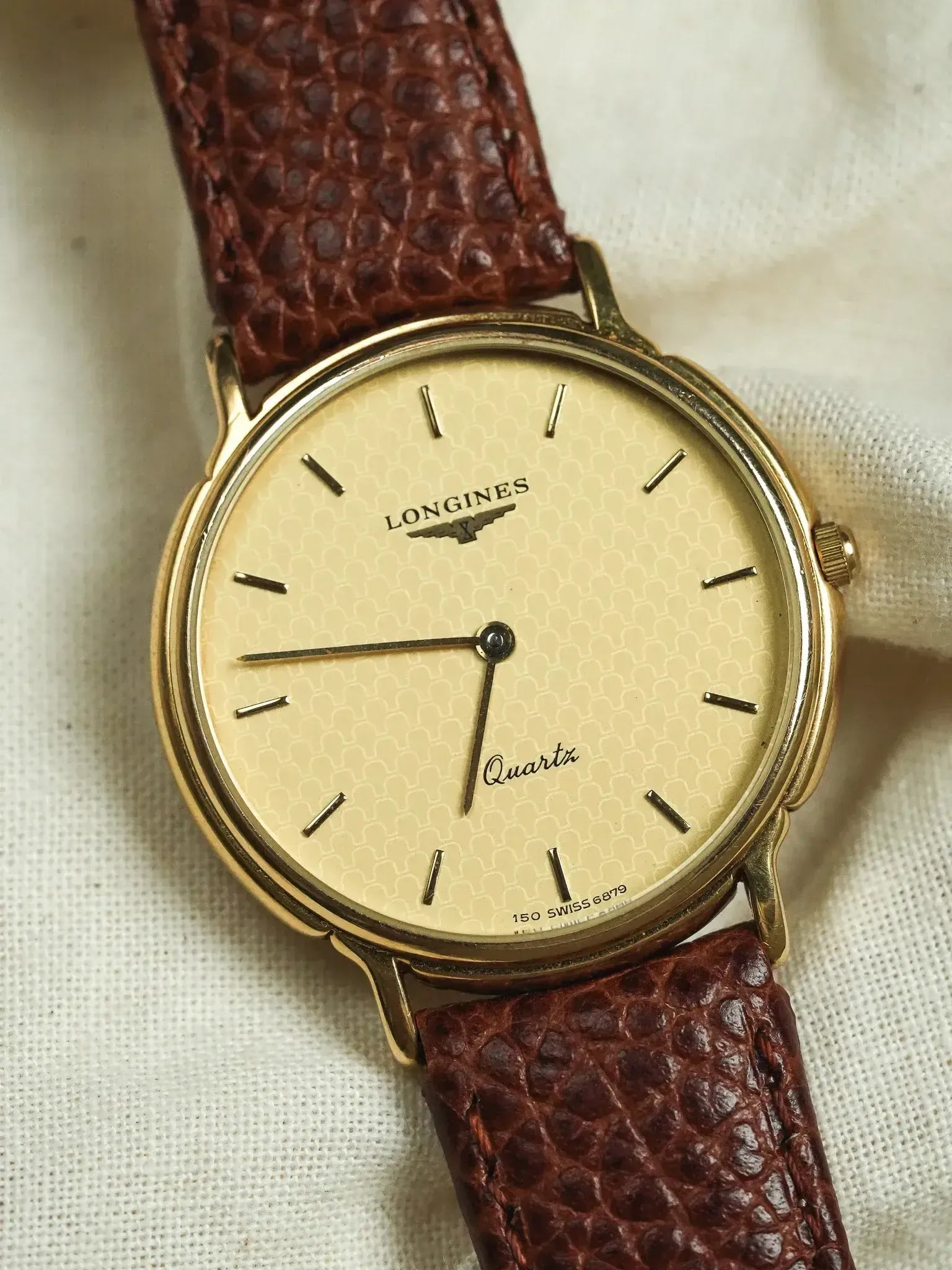 Longines - Ronde Cadran Ecaille Quartz Or - 1980s - Atelier Victor