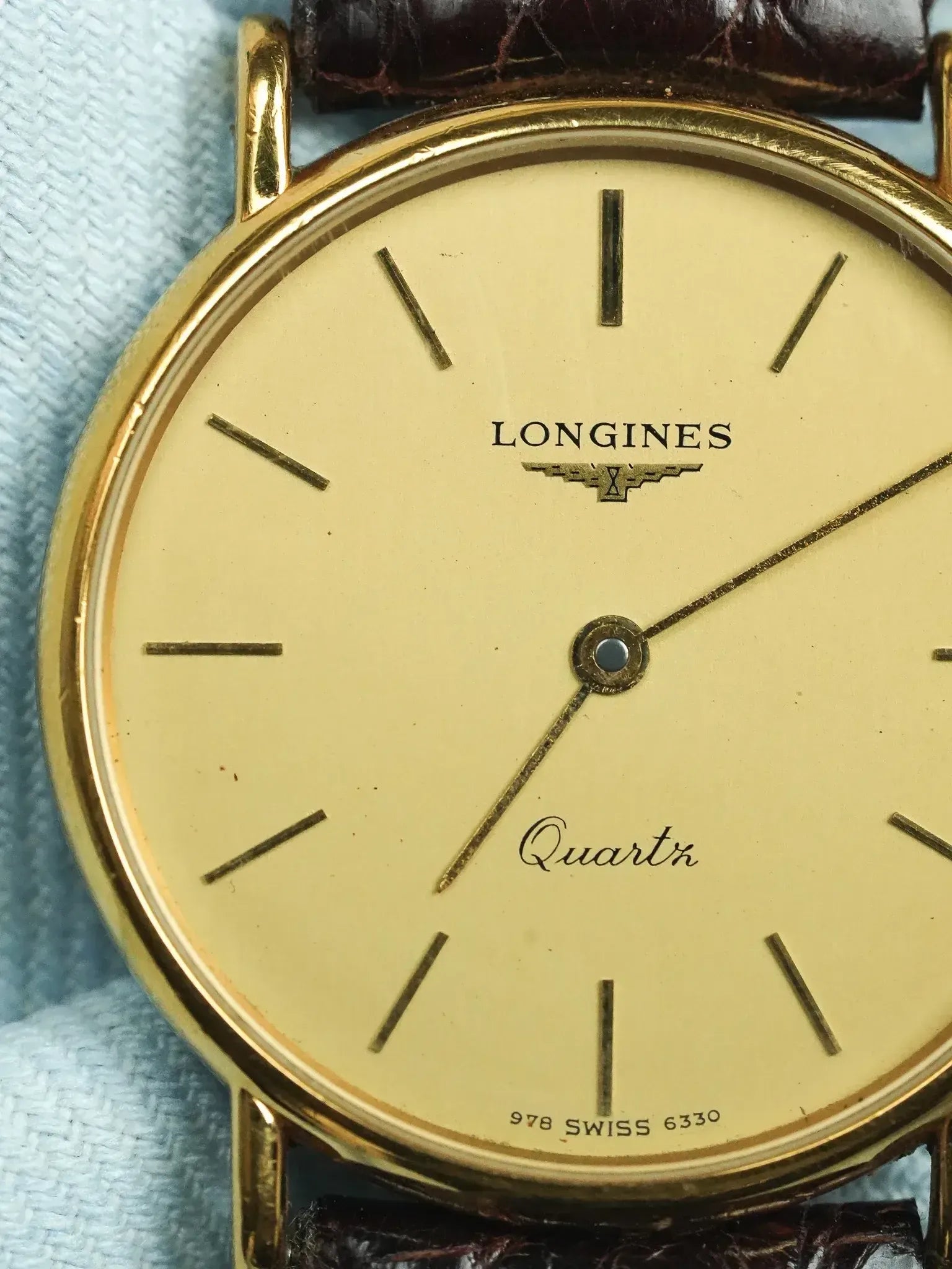 Longines - Ronde Extra plate Cadran Or Quartz - 1980s - Atelier Victor