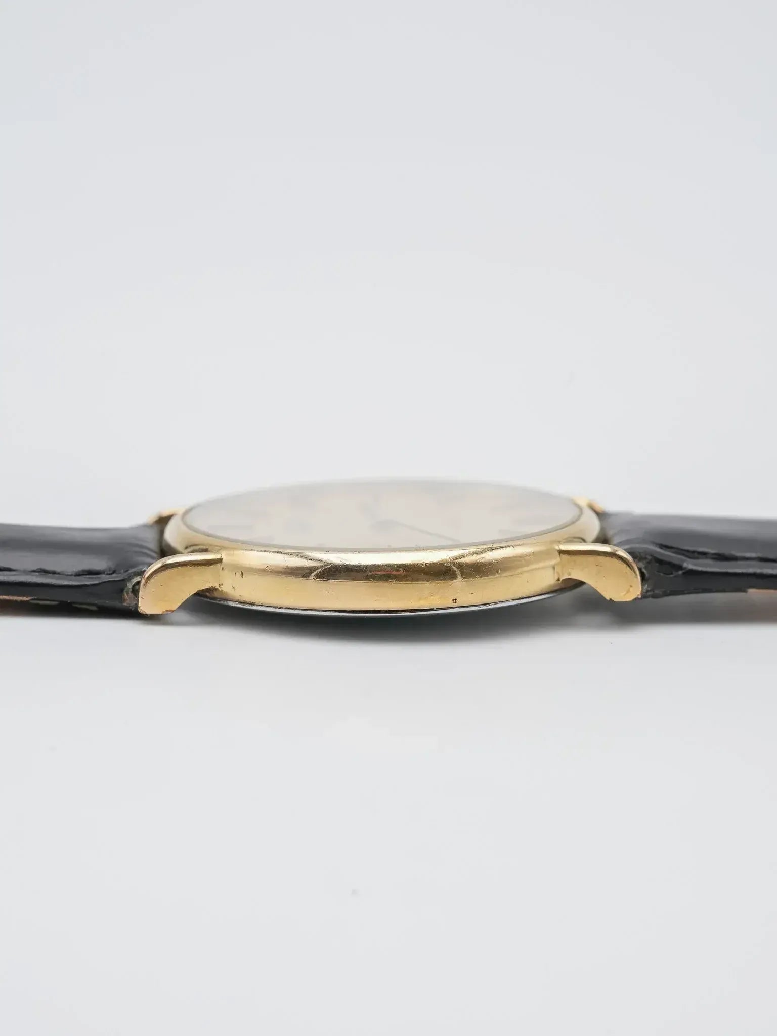 Longines - Ronde plaqué or lin - 1980s - Atelier Victor